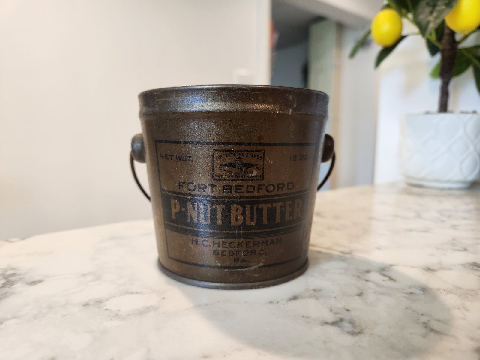 Vintage Fort Bedford P-Nut Peanut Butter Tin