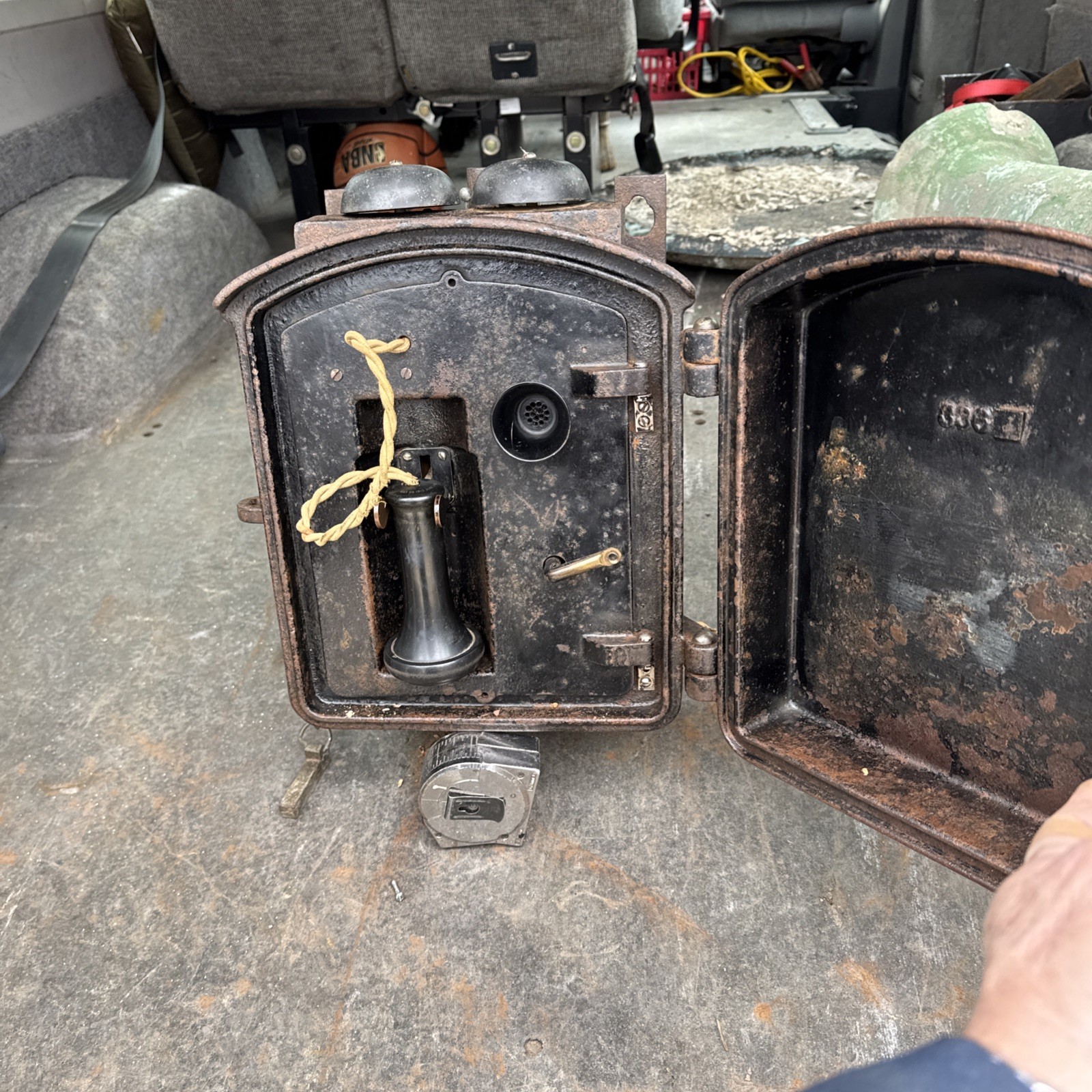 Rare Vtg Western Electric Bell Explosion Proof 336 Cast Iron Phone Call Box