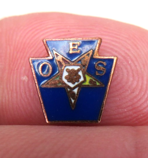 Small Masonic Order of the Eastern Star Metal Emblem Plaque OES Logo