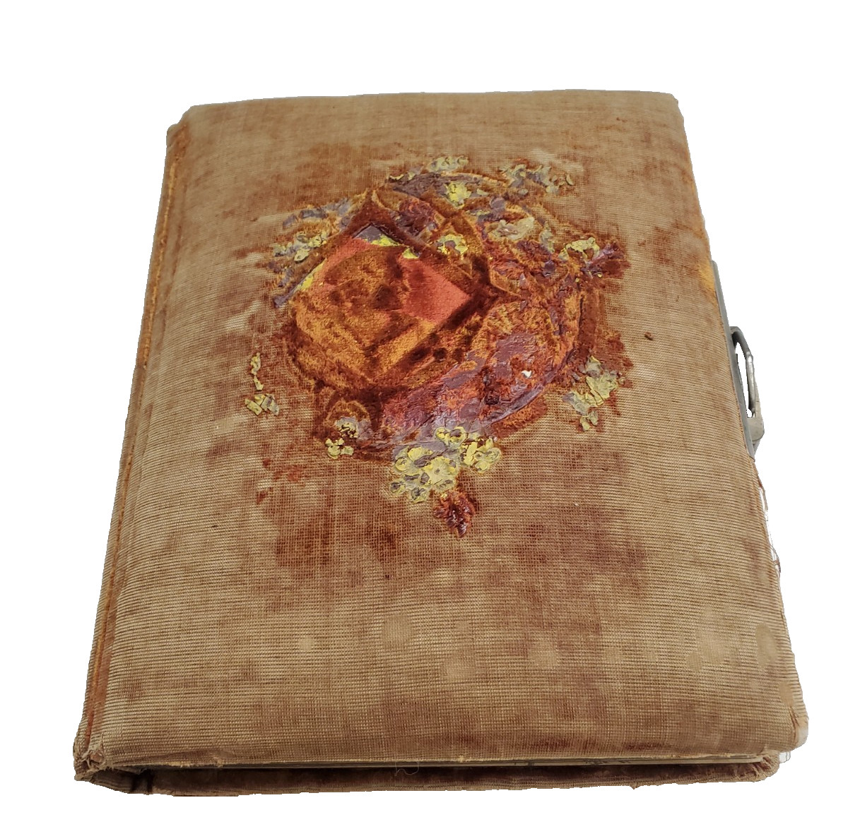 ANTIQUE VICTORIAN PHOTO ALBUM LATE 1800'S 26 PHOTOS INTACT BINDING WORKING CLASP