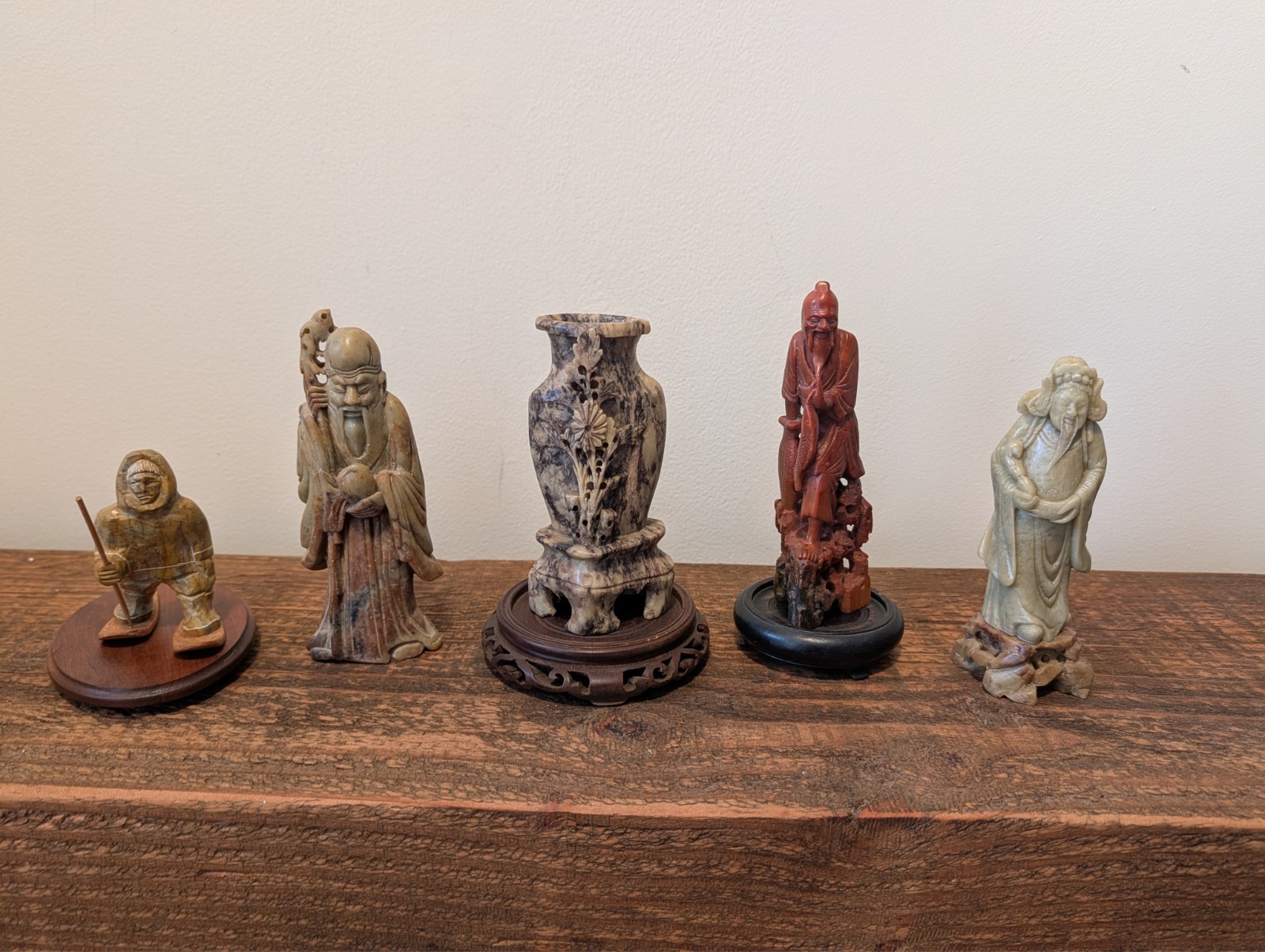 Vintage Soapstone Carved Figurines Asian & Inuit / HunterStyle – Variations