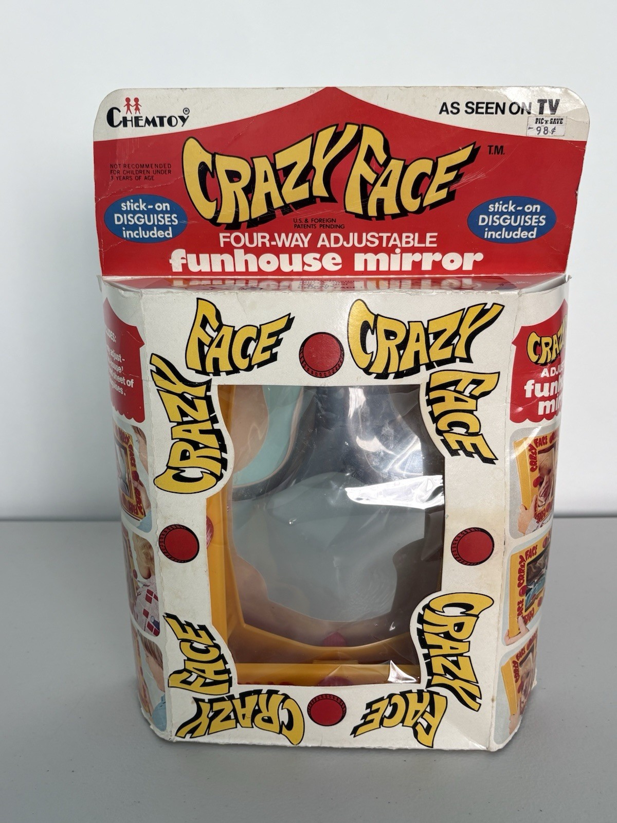 Vintage Crazy Face four way adjustable mirror toy in box Vintage Toy 1976 USA