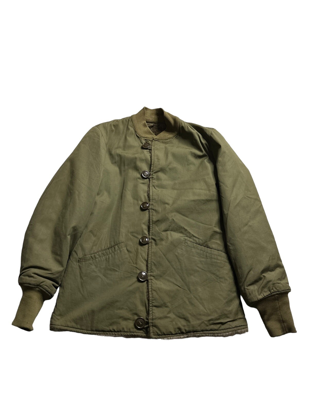 WWII Near Mint Deadstock US Army M-43 Pile Liner Thick Silk Padded Interior