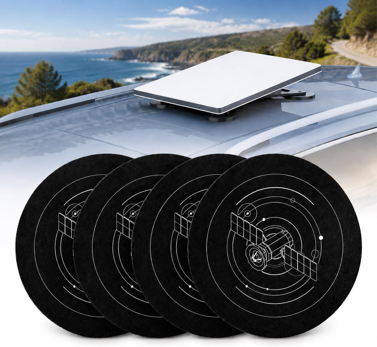 4Pcs Magnetic Mount Plates for Starlink Mini/Gen 3, Adhesive Metal Plate Magneti