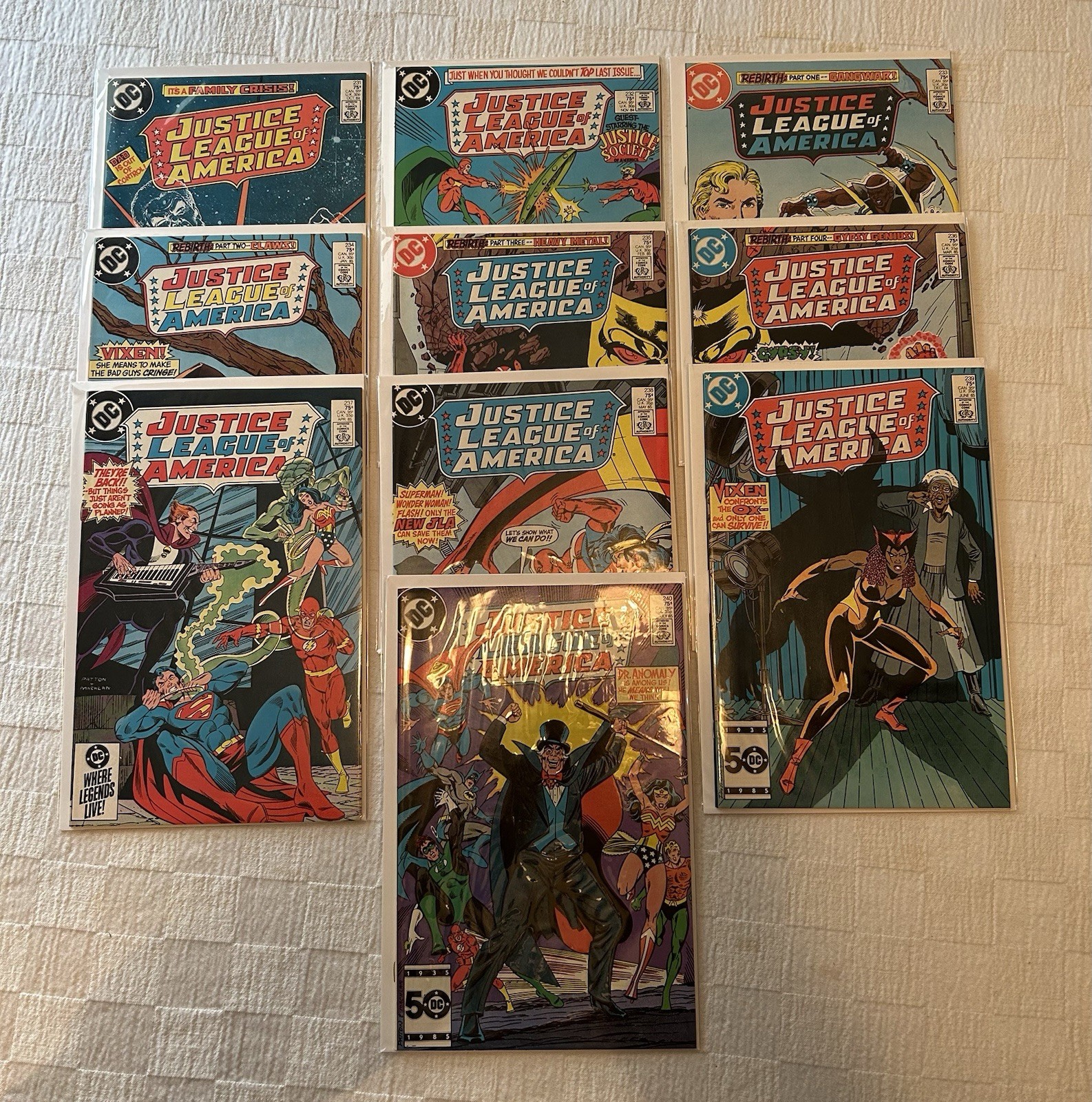 DC Comics Justice League Of America Lot Of 10 Comic Books Very Good To Fine