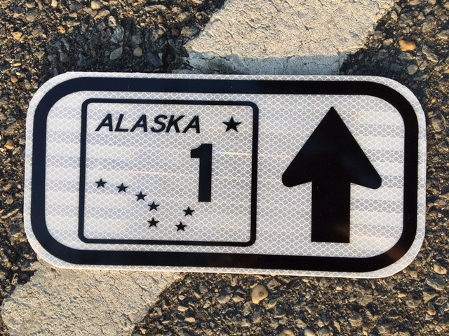 Alaska Highway 1 Road Sign - 12