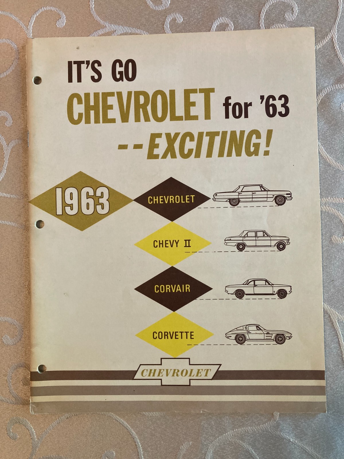 RARE 1963 Chevrolet Dealer Album Insert Sales Booklet Impala Corvette Nova