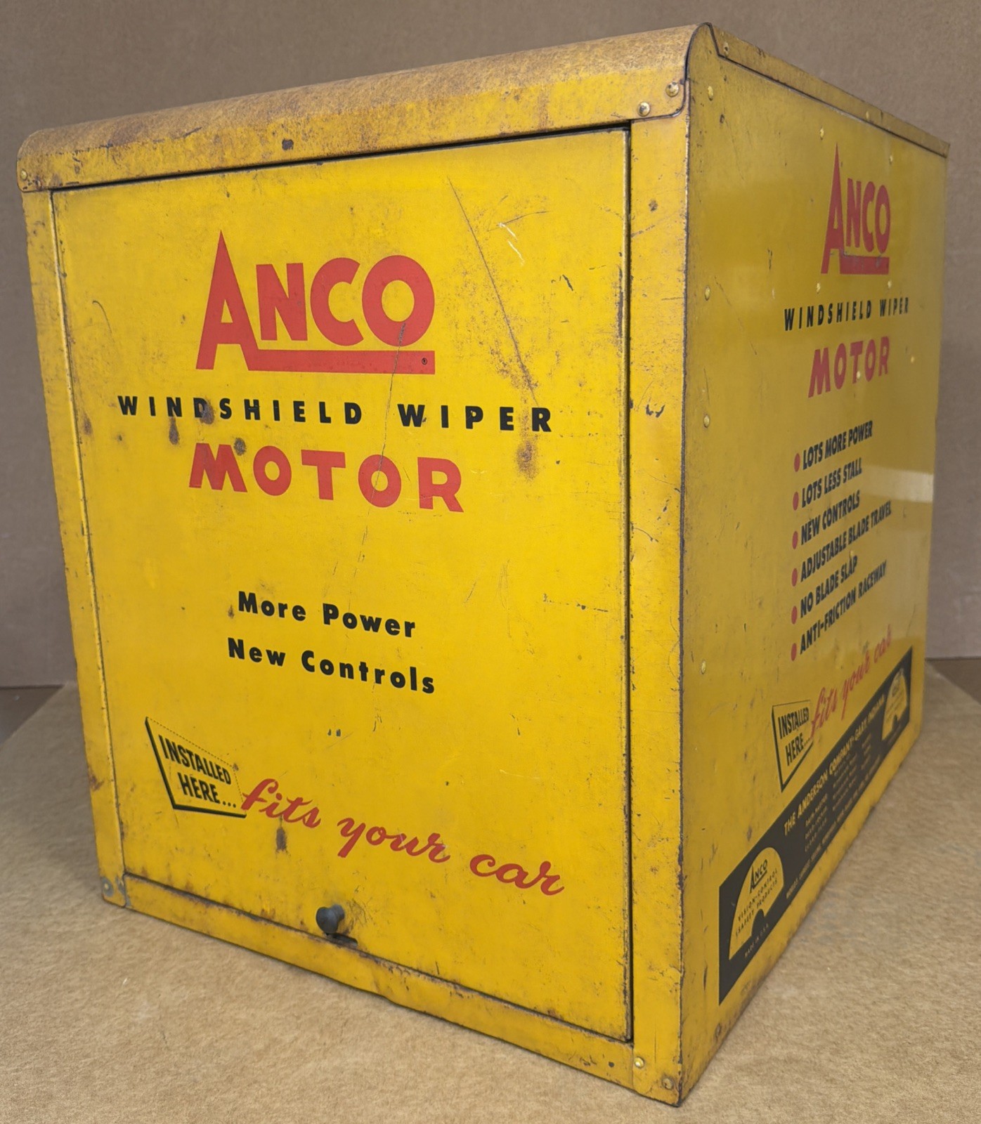 VTG ANCO Windshield Wiper Motor Metal Store Display USA Rare Design 17x22x20”