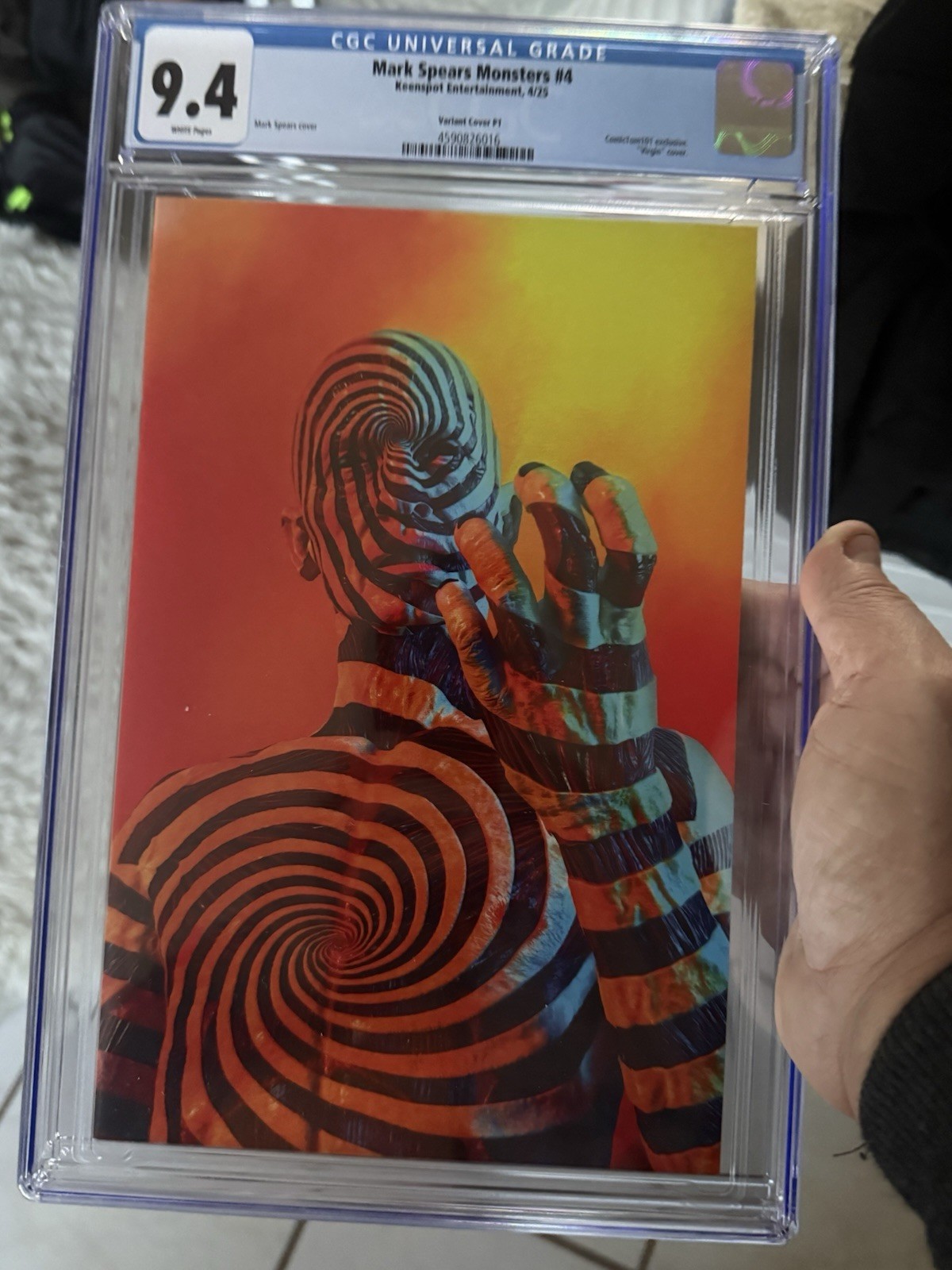 Mark Spears Monsters #4 C2E2 Virgin Unholy One Spiral Man  CGC 9.4 NM