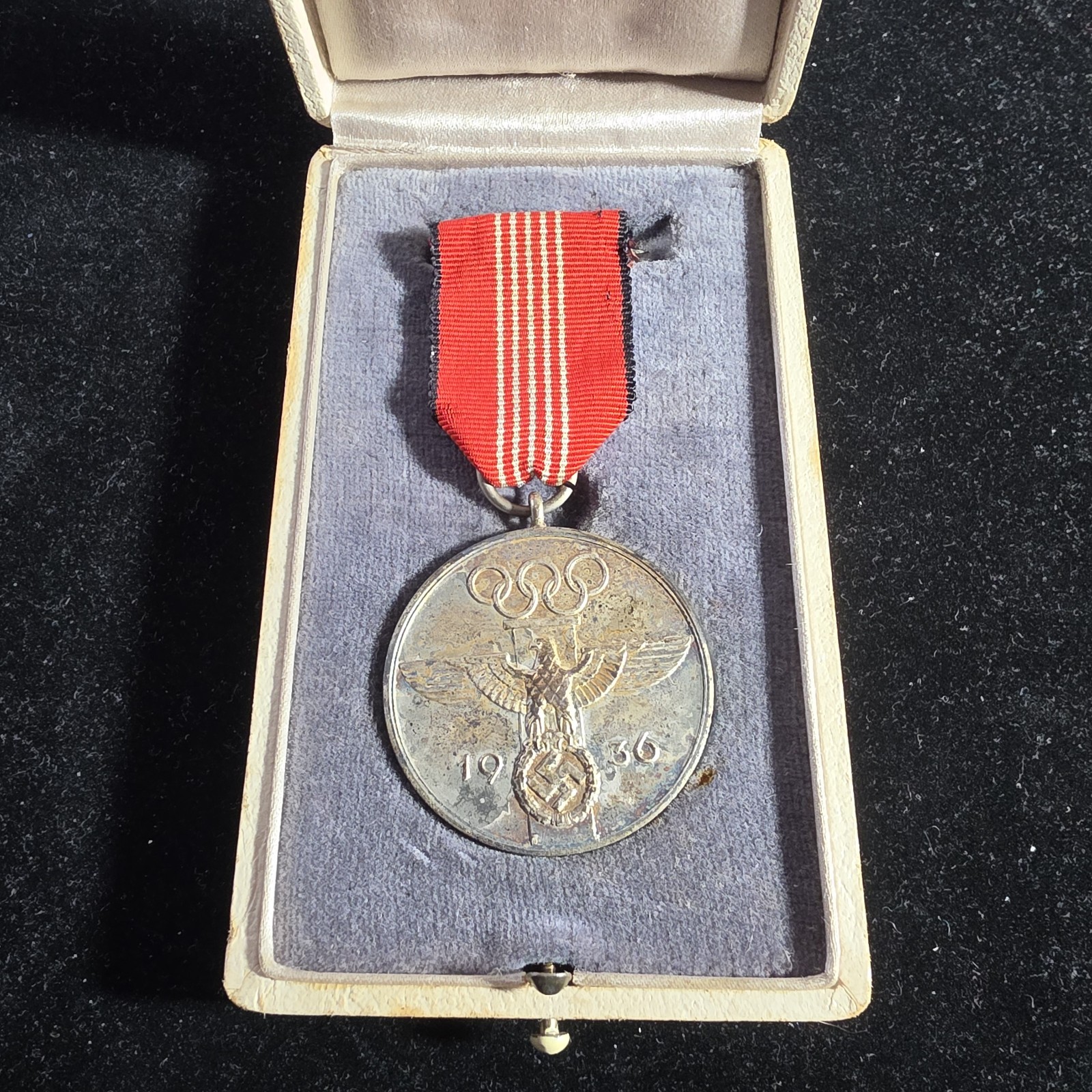 German Olympics Game medal 1936 in box of issue. Our T9230