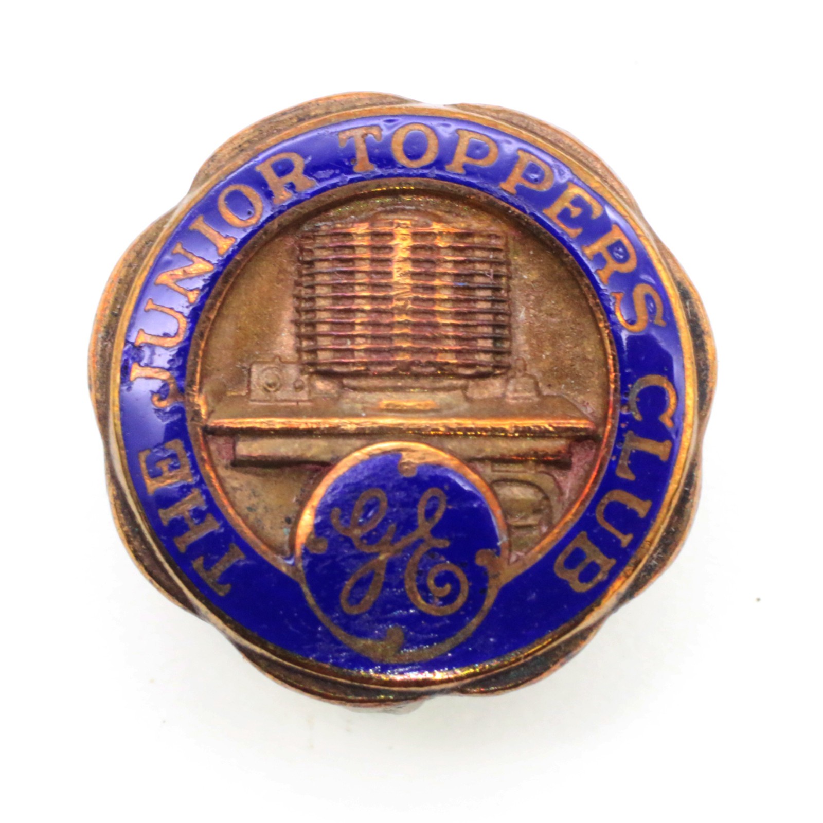 RARE GE General Electric JUNIOR Toppers Club Pin Pinback Family Award 1930\'s VTG