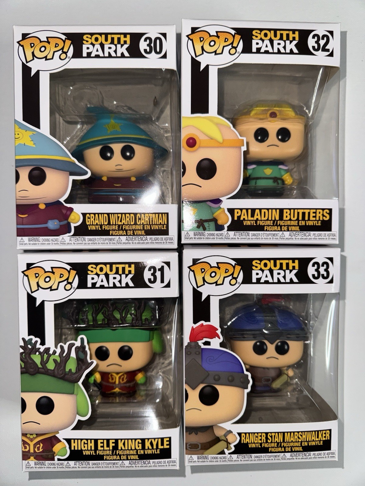 Funko Pop Vinyl South Park Stick of Truth Full Set 4pk #30 - #33 New In Box