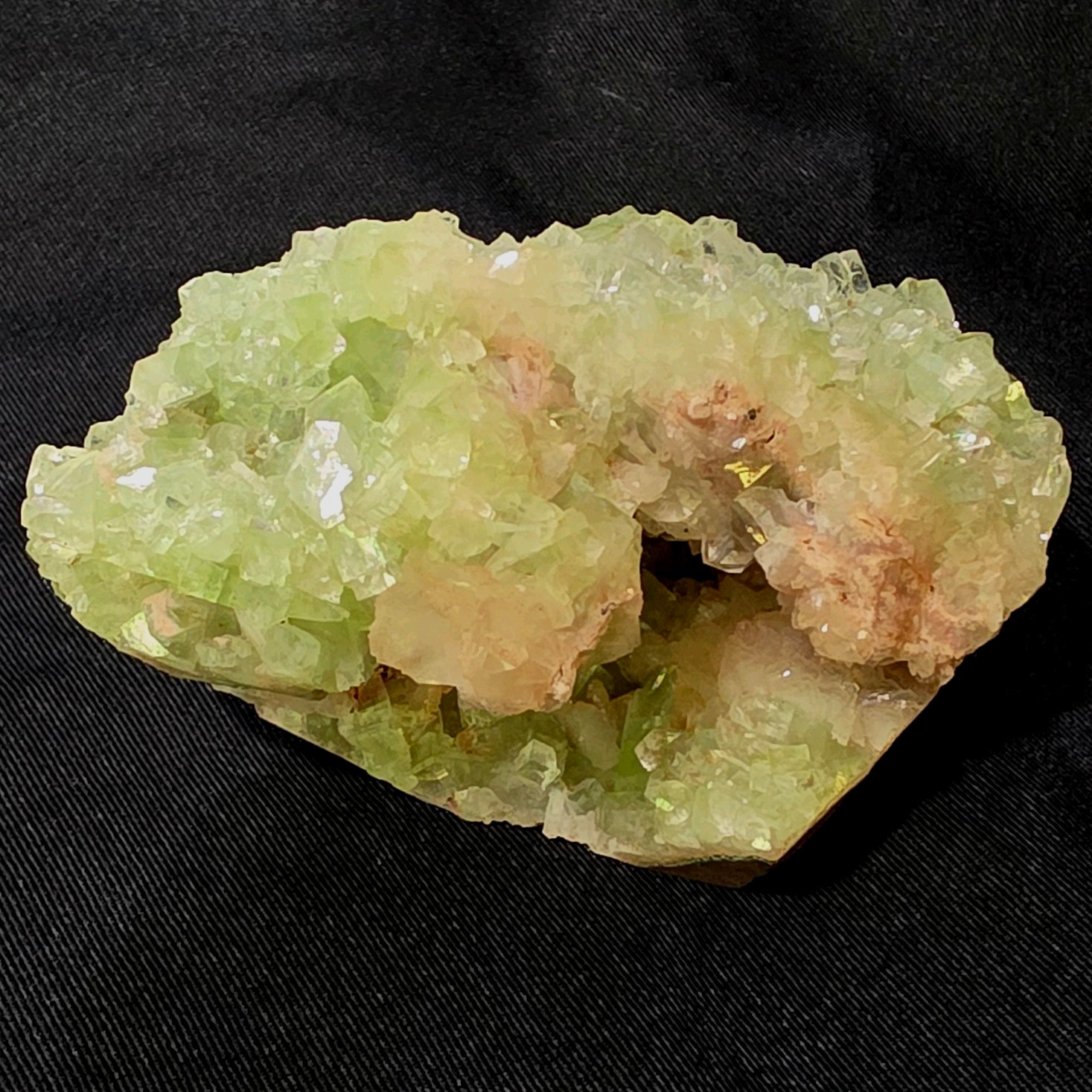 Apophyllite Crystal Specimen, Mint Green 1.3lb. Approx. 5