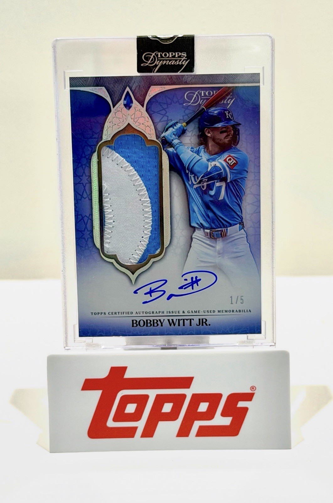 2025 Topps Dynasty Bobby Witt Jr AUTO PATCH 1/5 Game Used SSP Royals 🔥