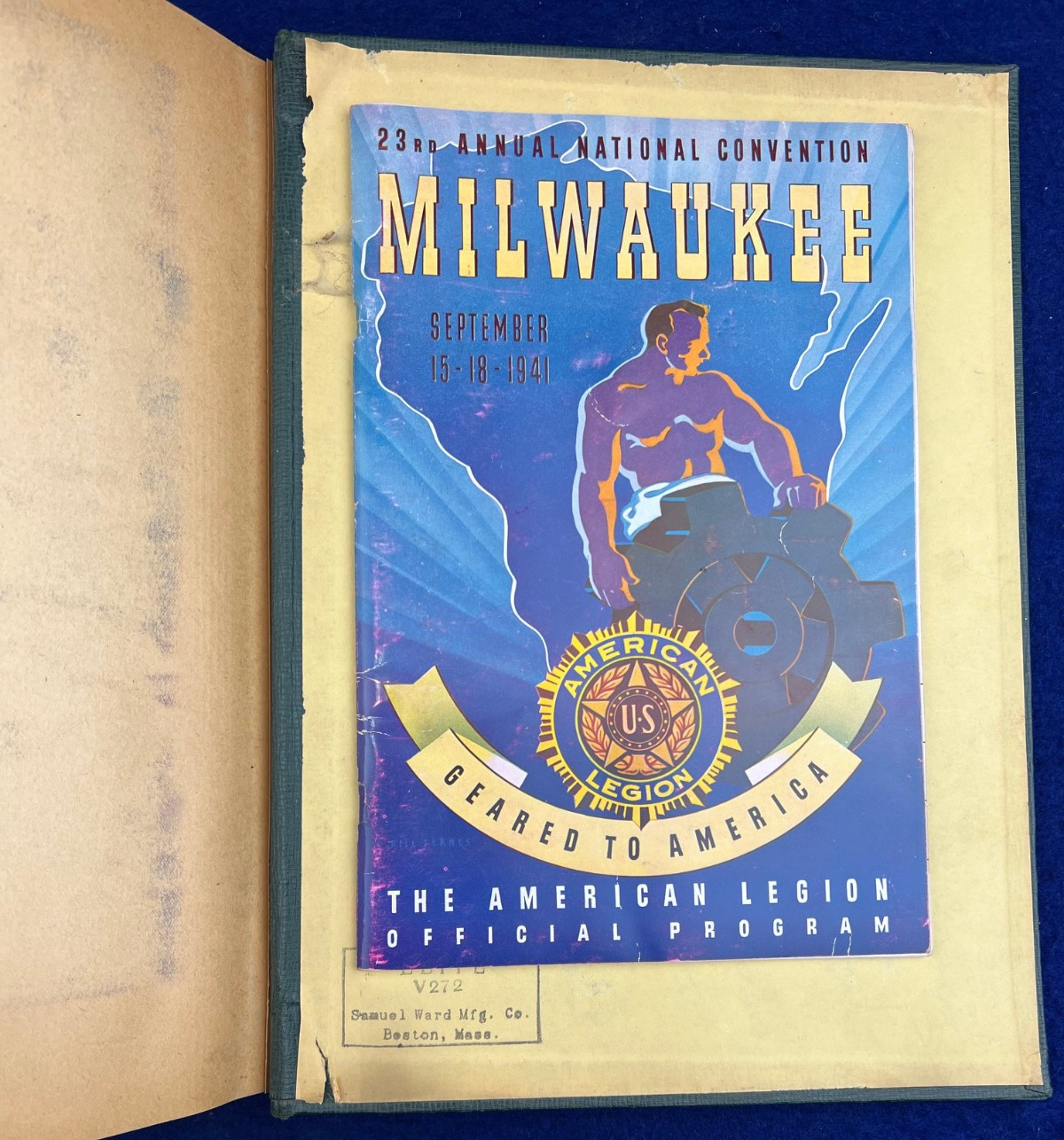 US into WWII? Insights in 1941 American Legion Convention Program Scrapbook Book