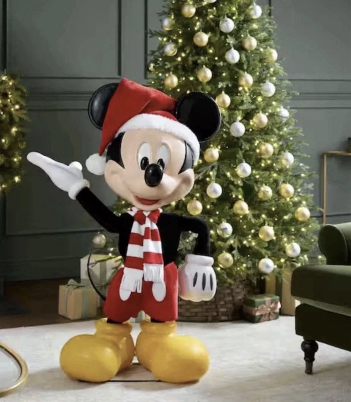 🔥Disney 4 Ft. Mickey Mouse Holiday Animatronic Home Depot HTF Retired Open Box 