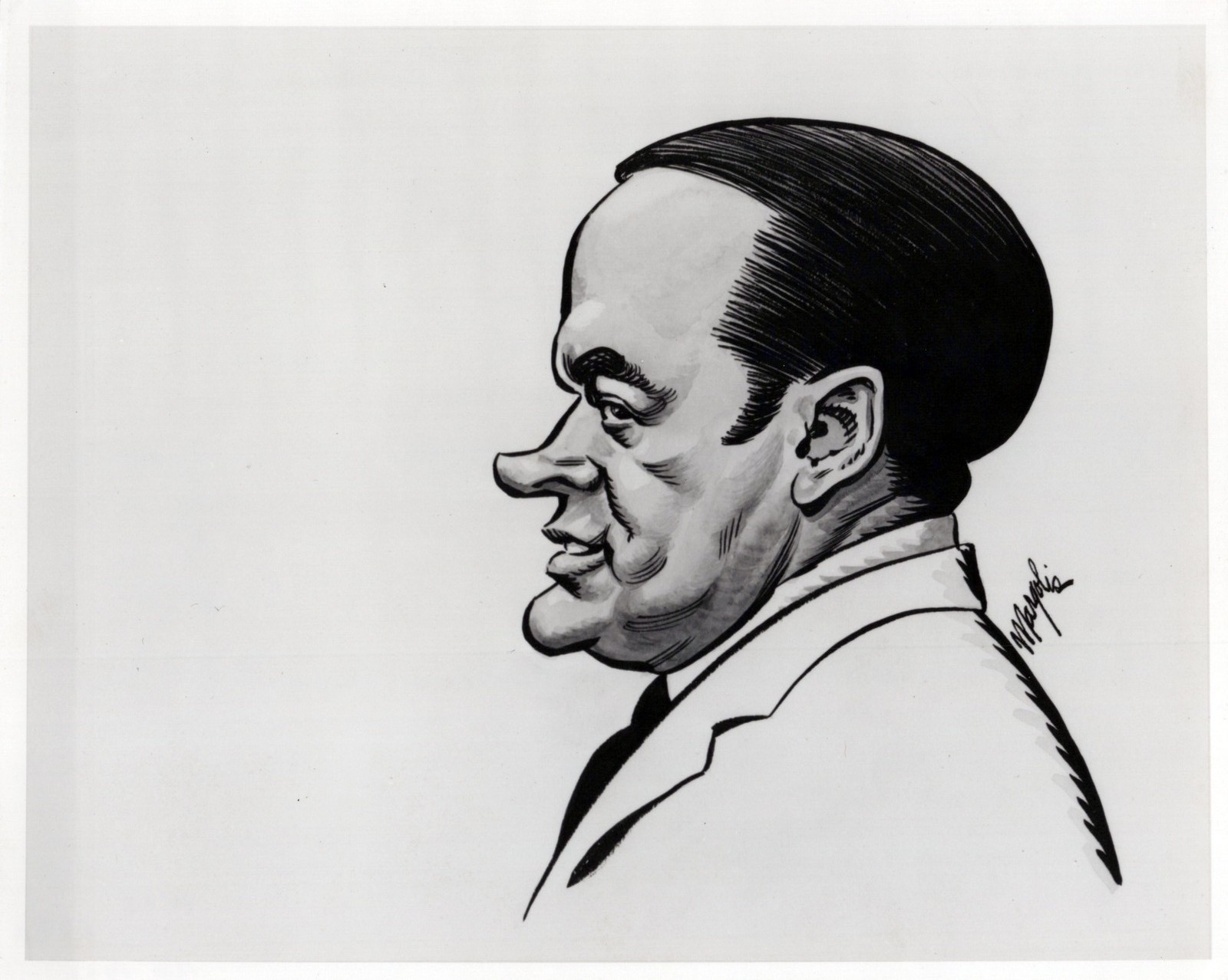 Unknown caricature (1970s) ❤ Press Collectable Photo 1471K