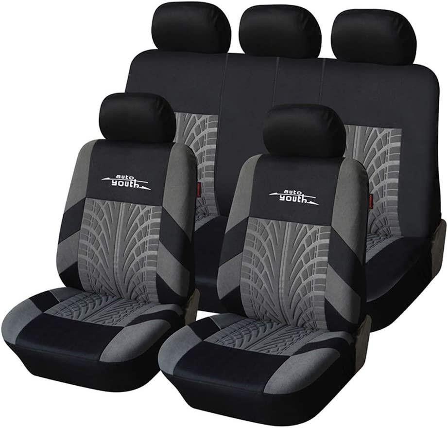 Juego Completo de Fundas Asientos Coche Grises Fundas Para Asientos Delanteros