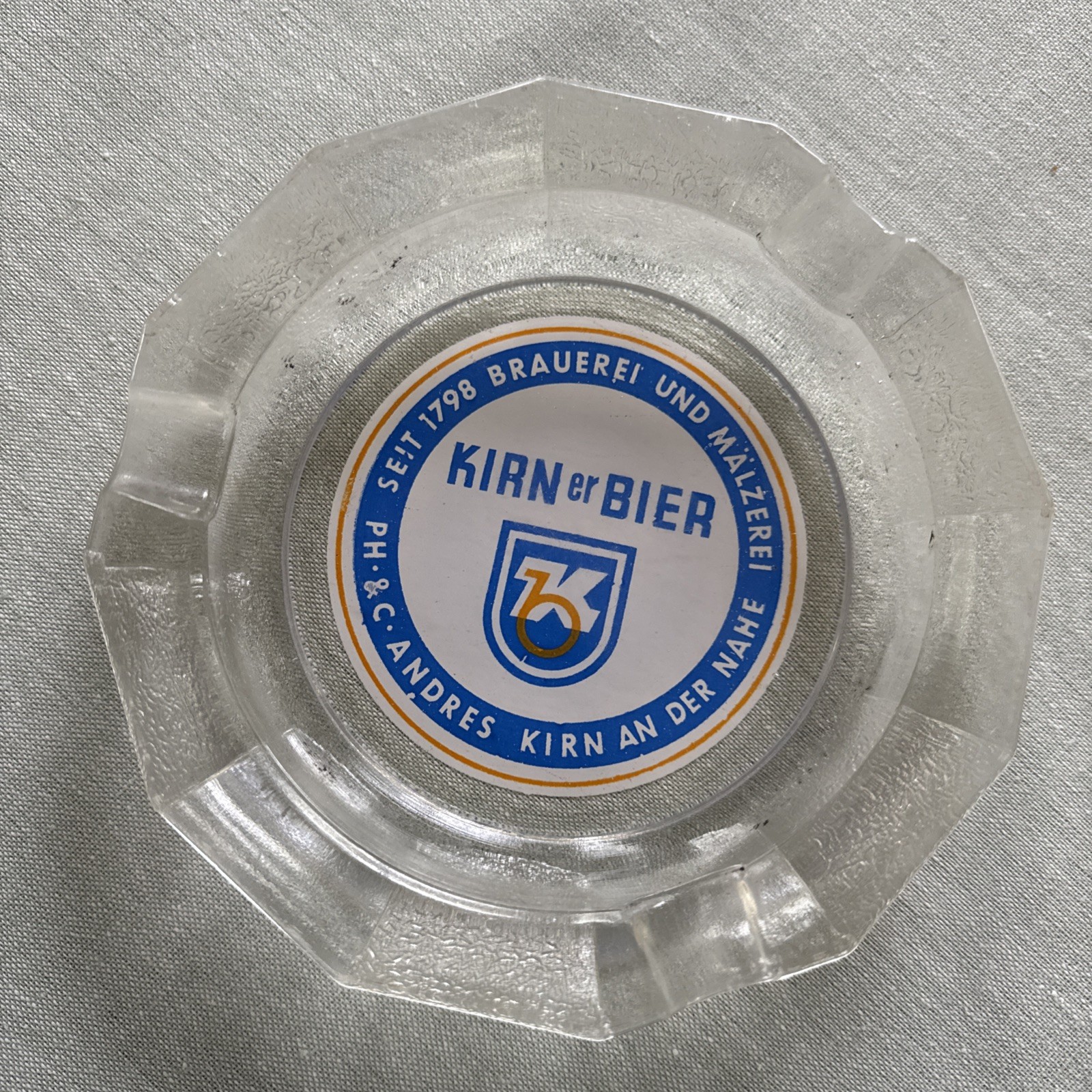 Vintage KIRN en BIER Advertising Cigar Ashtray