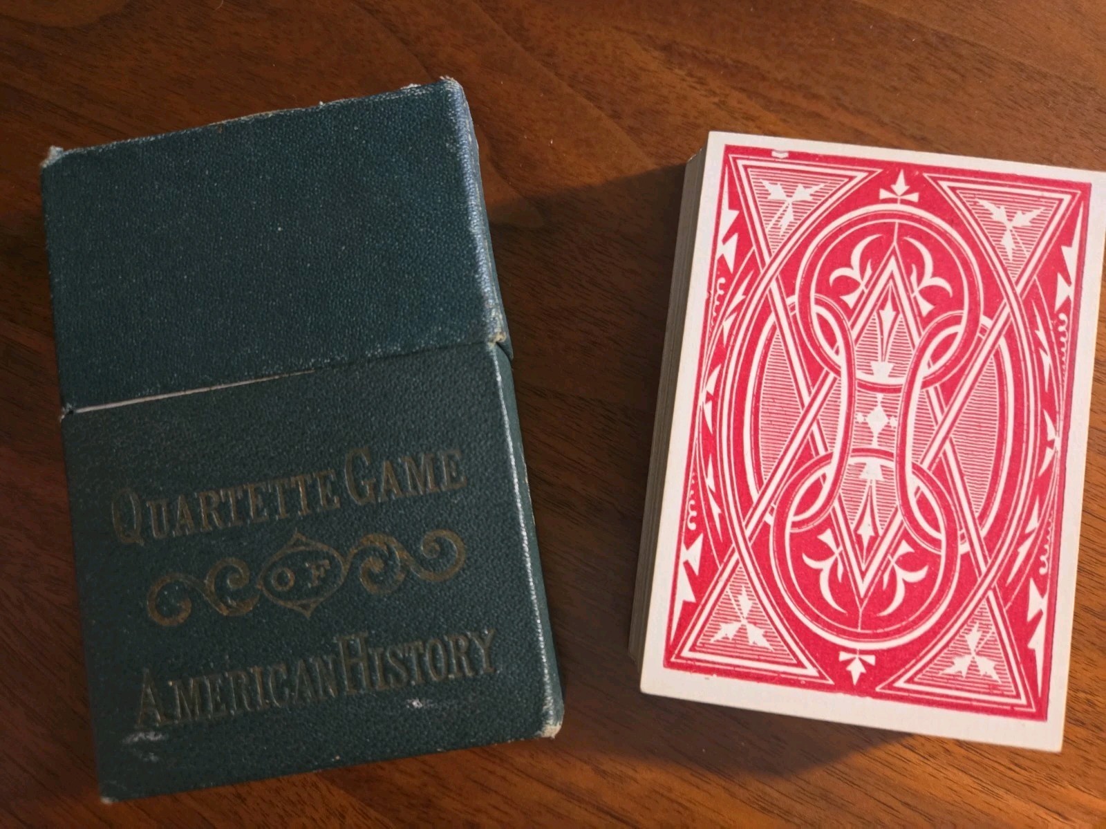 Antique 1872 Quartette Game of American History Card Deck COMPLETE Square...