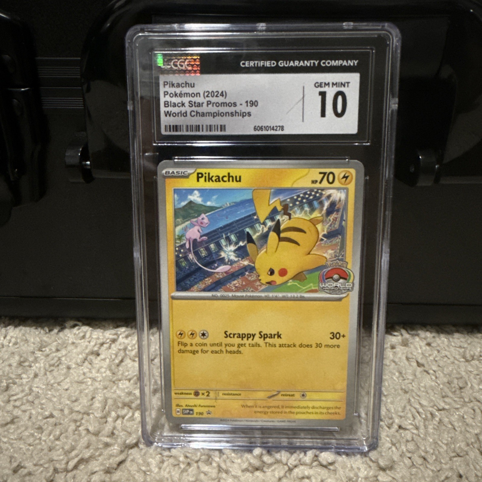 2024 Pokemon Pikachu World Championships Promo #190 CGC 10 (C)