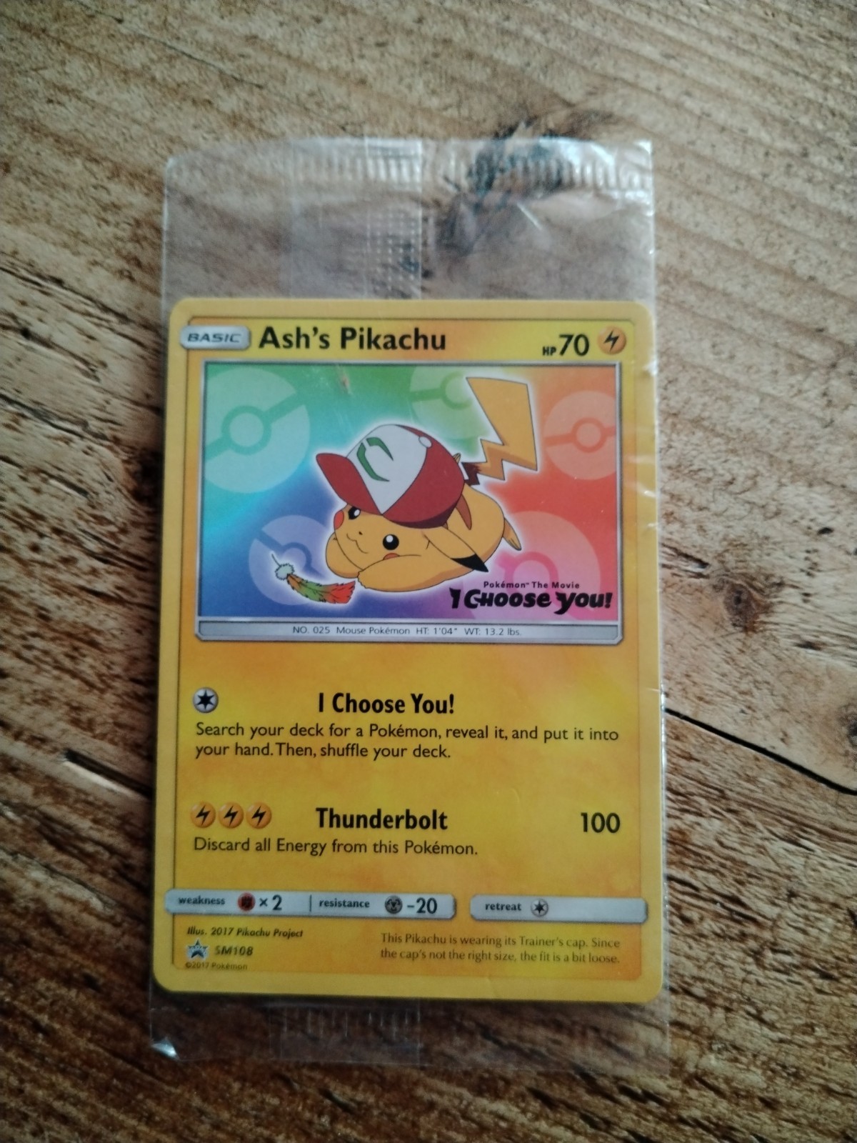Ash\'s Pikachu SM108 Rare Non Holo Movie Promo Pokemon Card SEALED
