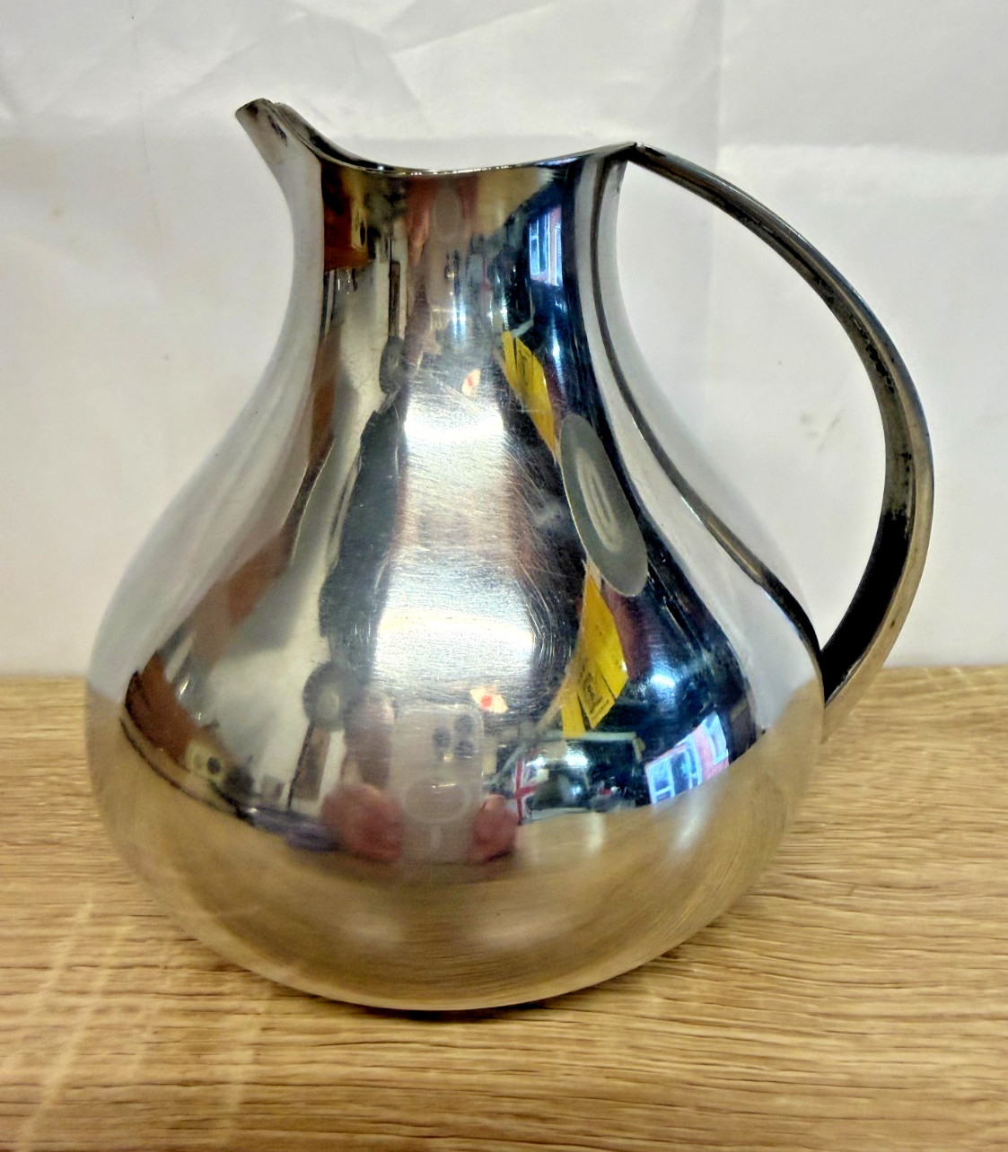 Vintage Selangor Pewter Jug 97% Pre-1992 Mark Malaysia 14cm Water Milk Pitcher