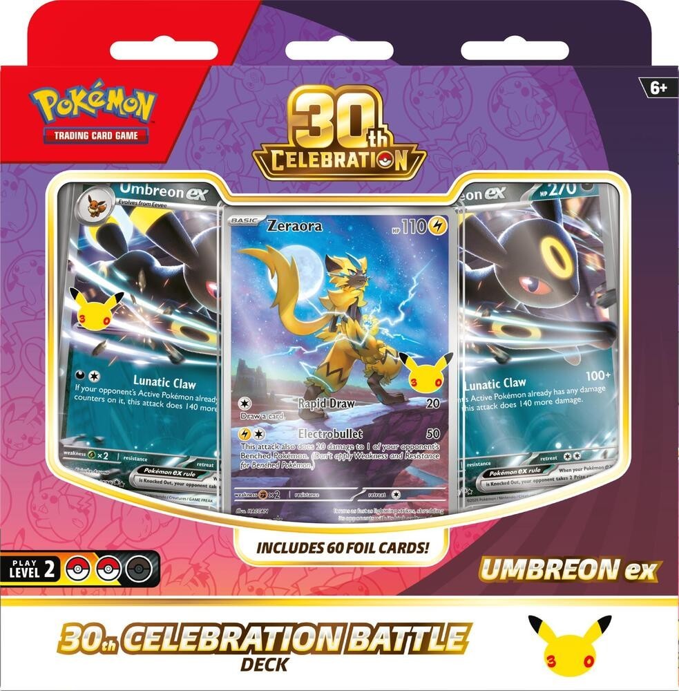 Pokemon TCG 30th Celebration Battle Deck Umbreon ex 60 Foil Cards PREORDER