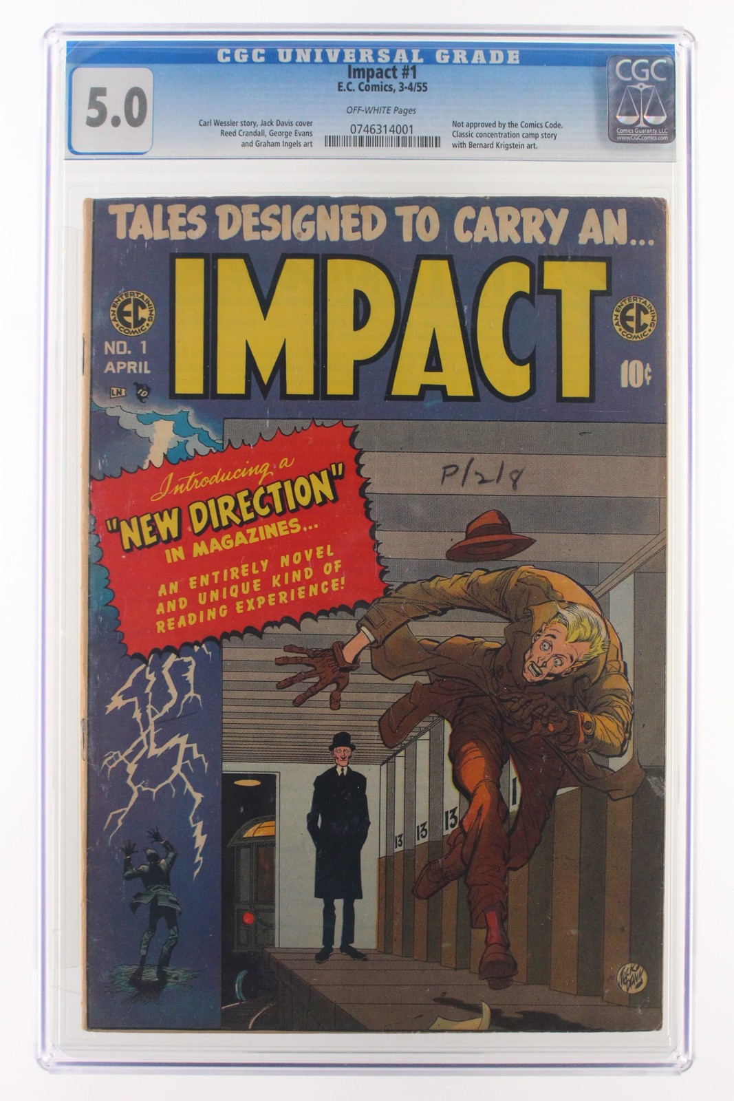 Impact #1 - E.C. Comics 1955 CGC 5.0 Classic concentration camp story Not approv