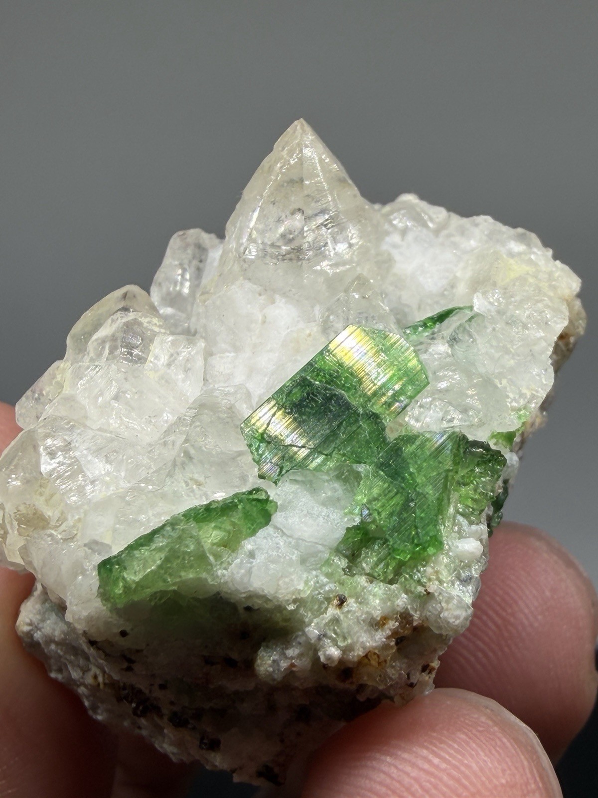 Natural Chrome Tourmaline Crystal from Arusha Tanzania, 4cm, 40gm
