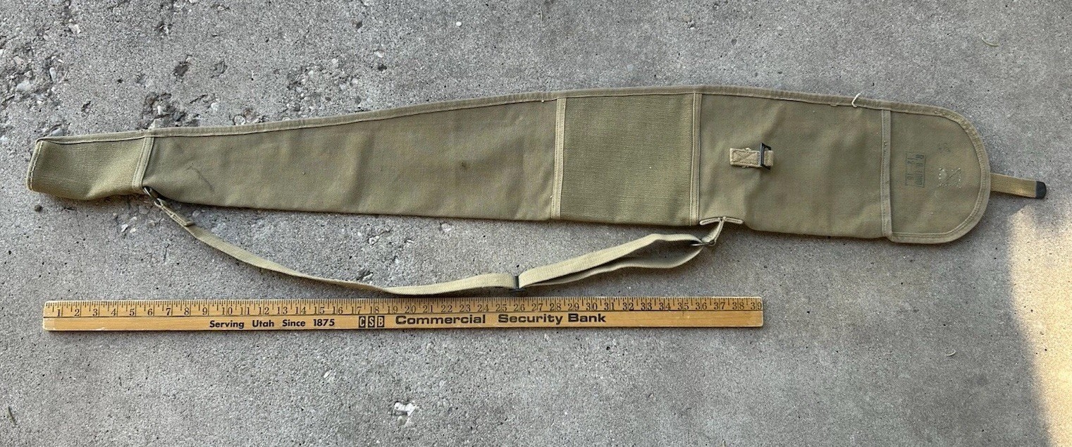 RARE WWI 1918 US Army Canvas Carry Case M1903 Springfield Rifle Khaki Scabbard