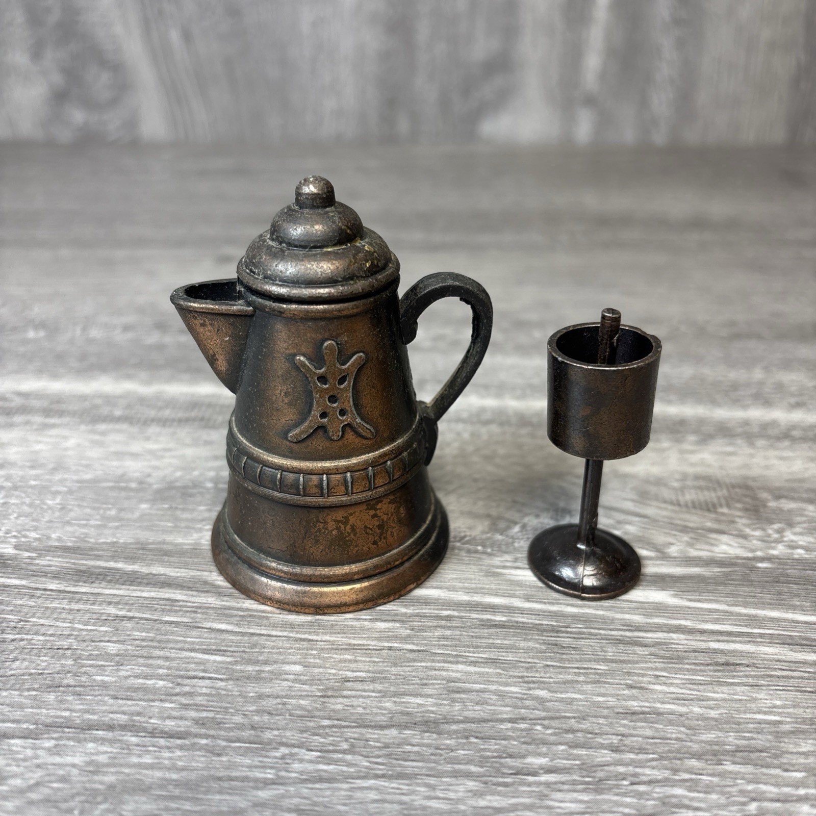 Vintage 1977 Miniature Metal Coffee Pot Durham Industries Inc #43