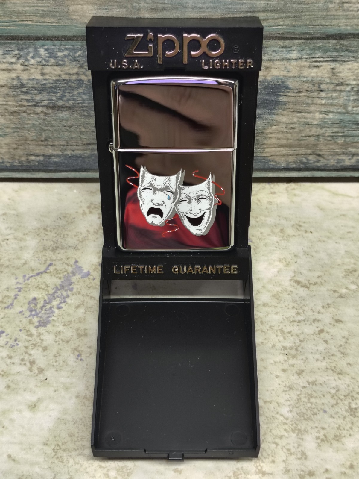 NEW Vintage 1998 zippo laugh now cry later RARE