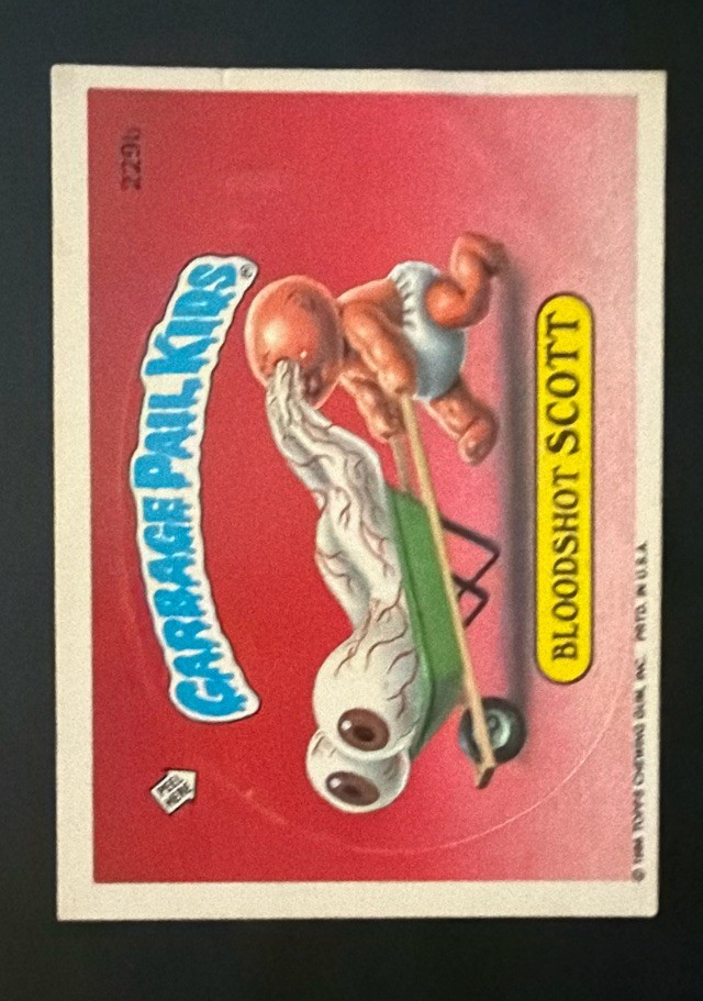 1986 1986 Topps Garbage Pail Kids Series 6 Bloodshot Scott #229b