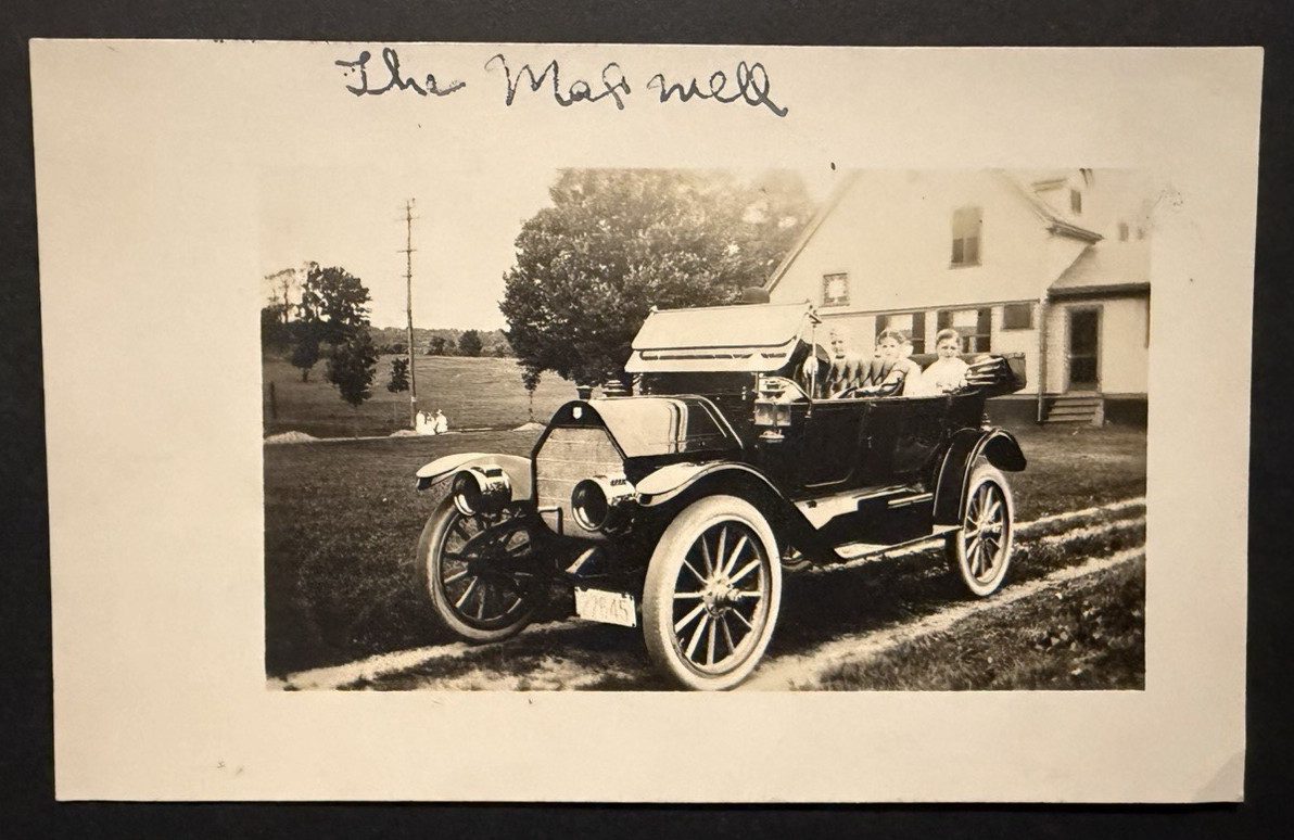 Vintage Real Photo Postcard - Early Automobile Touring Car \