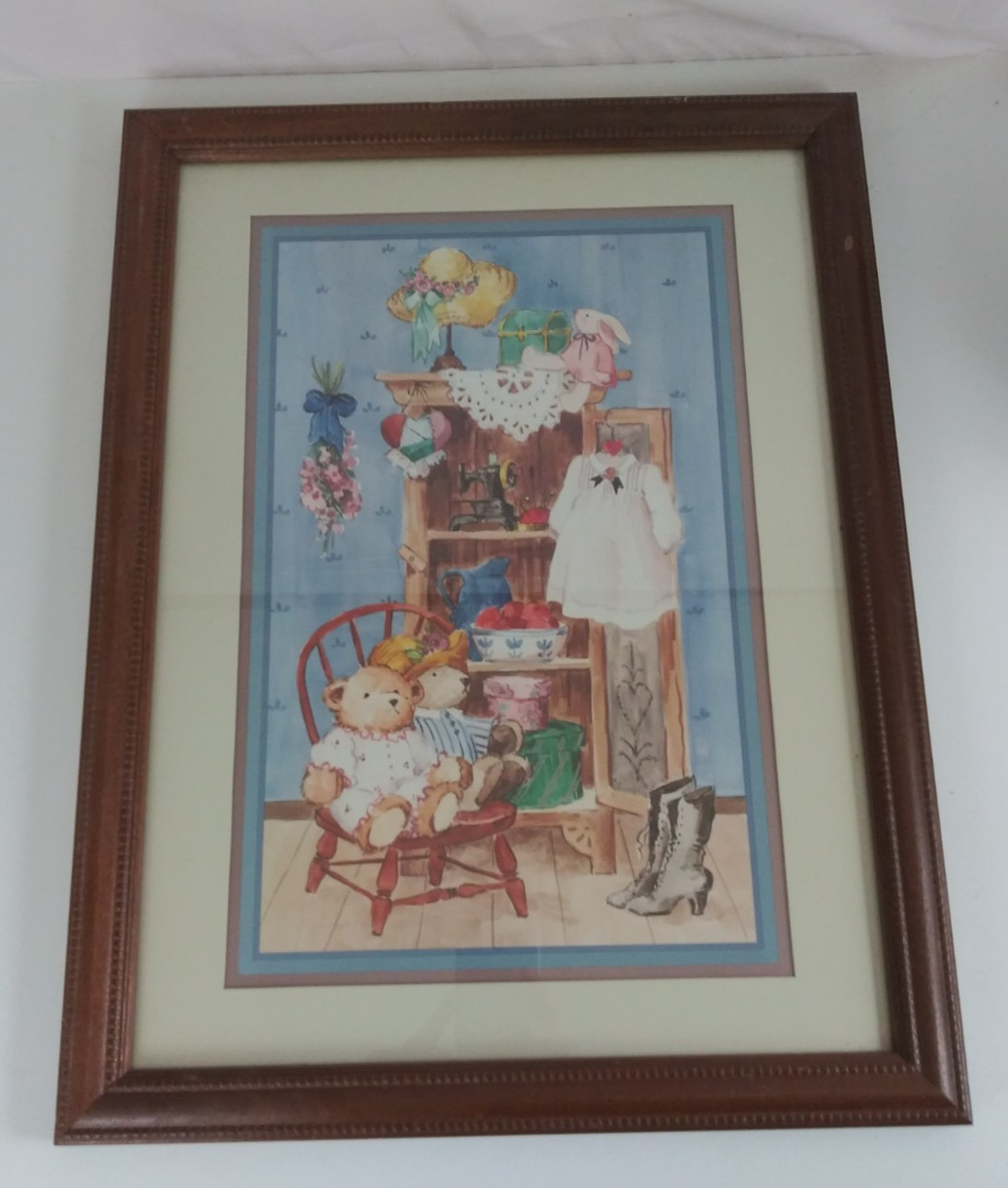 Vintage Home Interiors Country Cupboard Framed By Dallas Woodcraft 21×16\