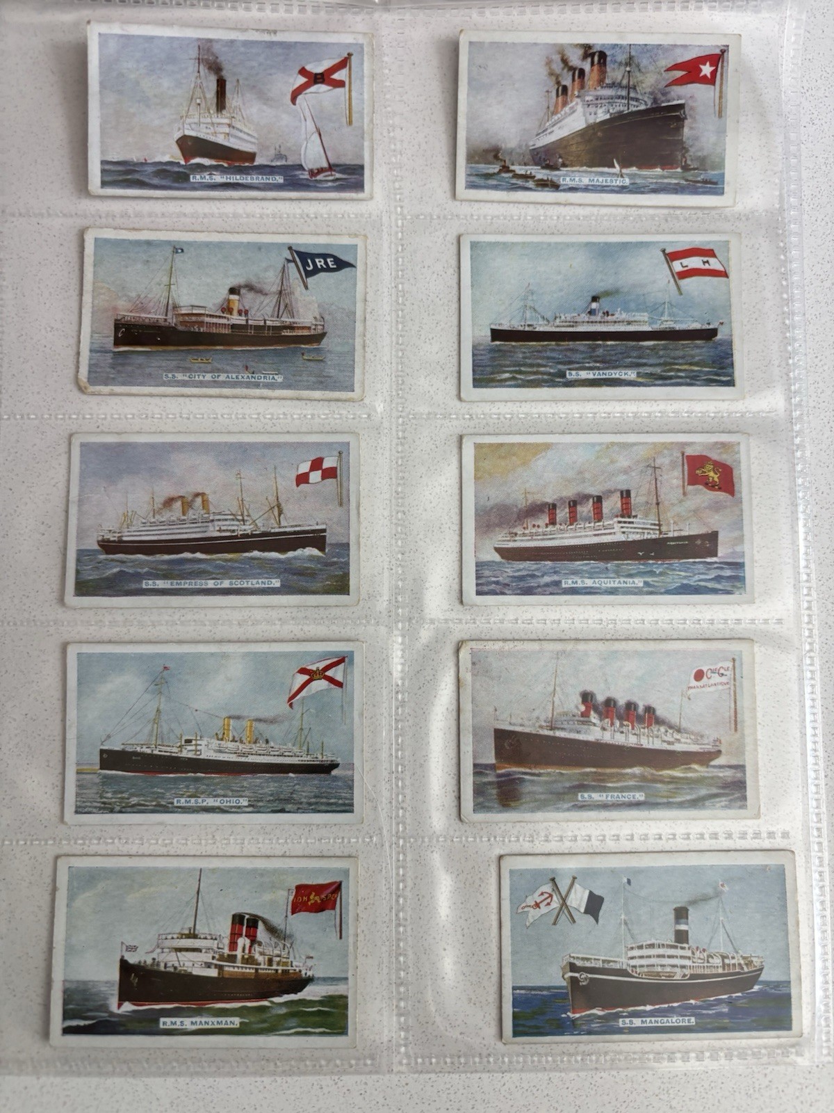 Godfrey Phillips Cigarette Cards 1924 Ships and Their Flags Full Series of 25