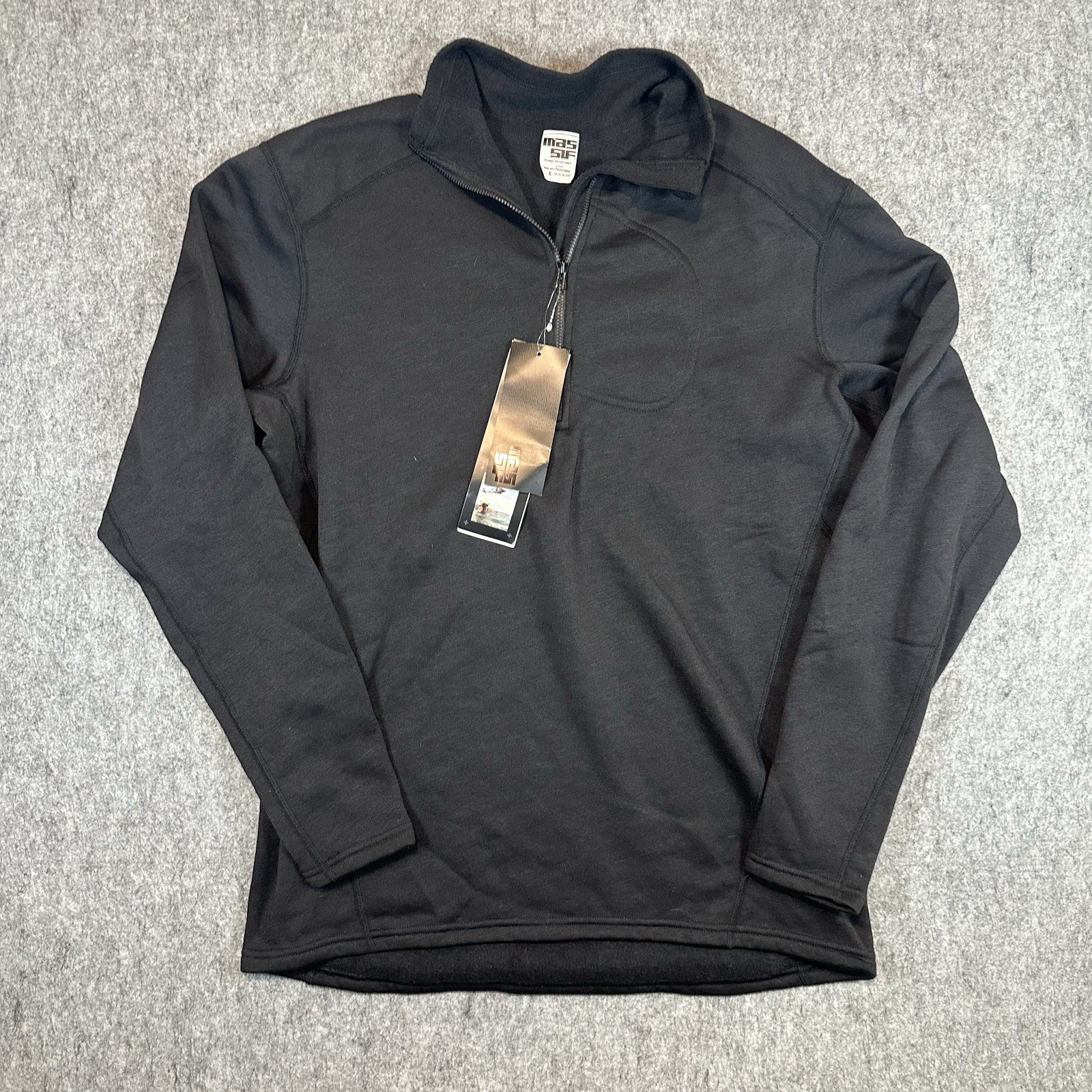 NWT Massif FlameStretch Military Flame Resistant 1/4 Zip Fleece Pullover Shirt L