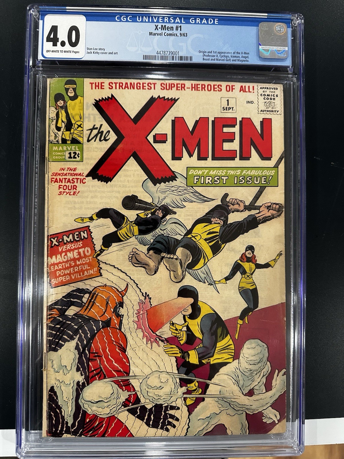 X-Men #1 Origin & 1st App. Of the X-Men Off White To White Pages CGC 4