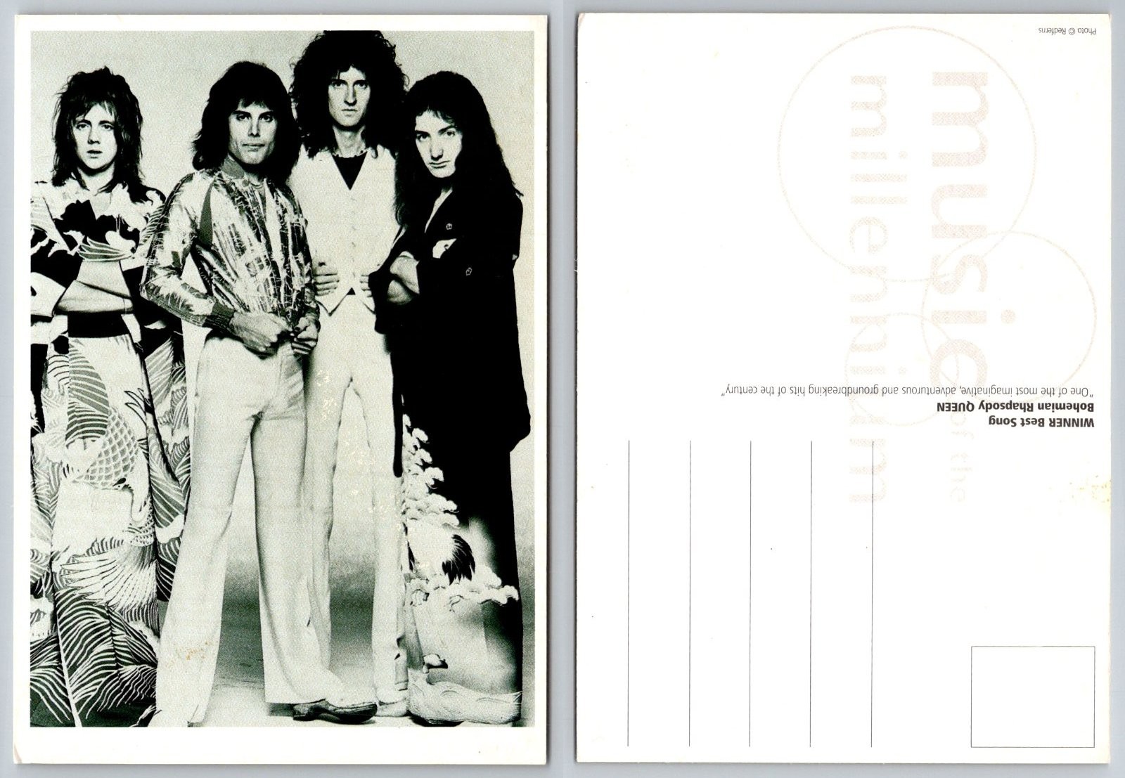 Continental Queen Bohemian Rhapsody Band Music Postcard