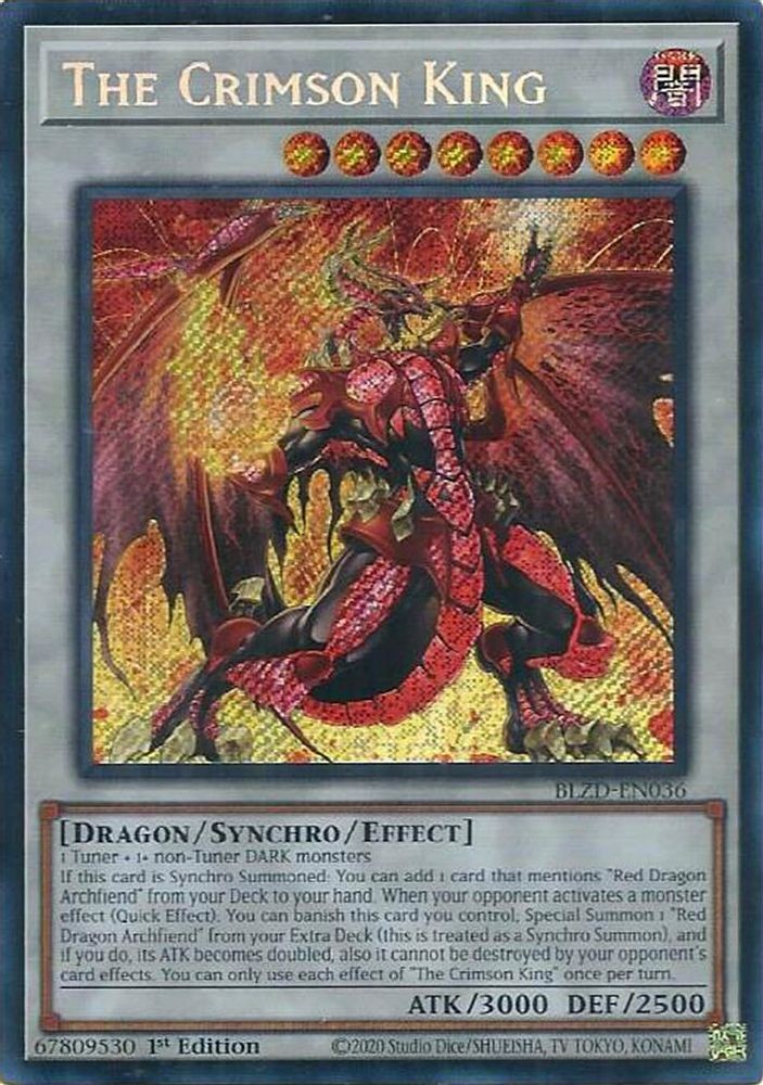 The Crimson King BLZD-EN036 Secret Rare 1st Ed