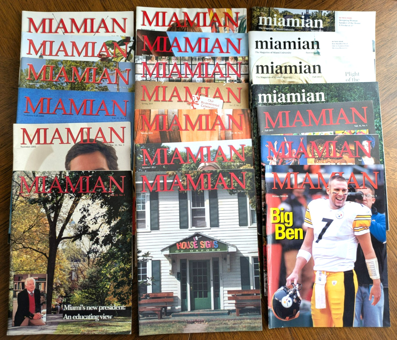 Lot 20 University of Miami Ohio - Miamian Magazines (1993-2016) Ben Roethlisberg