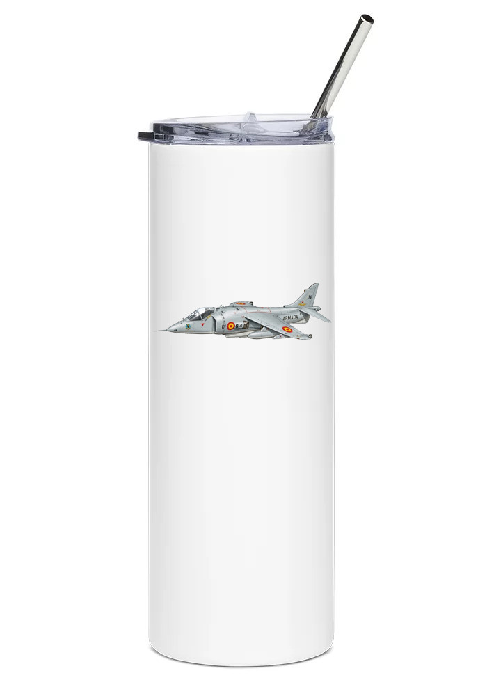 Hawker Siddeley AV-8S Matador Stainless Steel Water Tumbler with straw - 20oz.