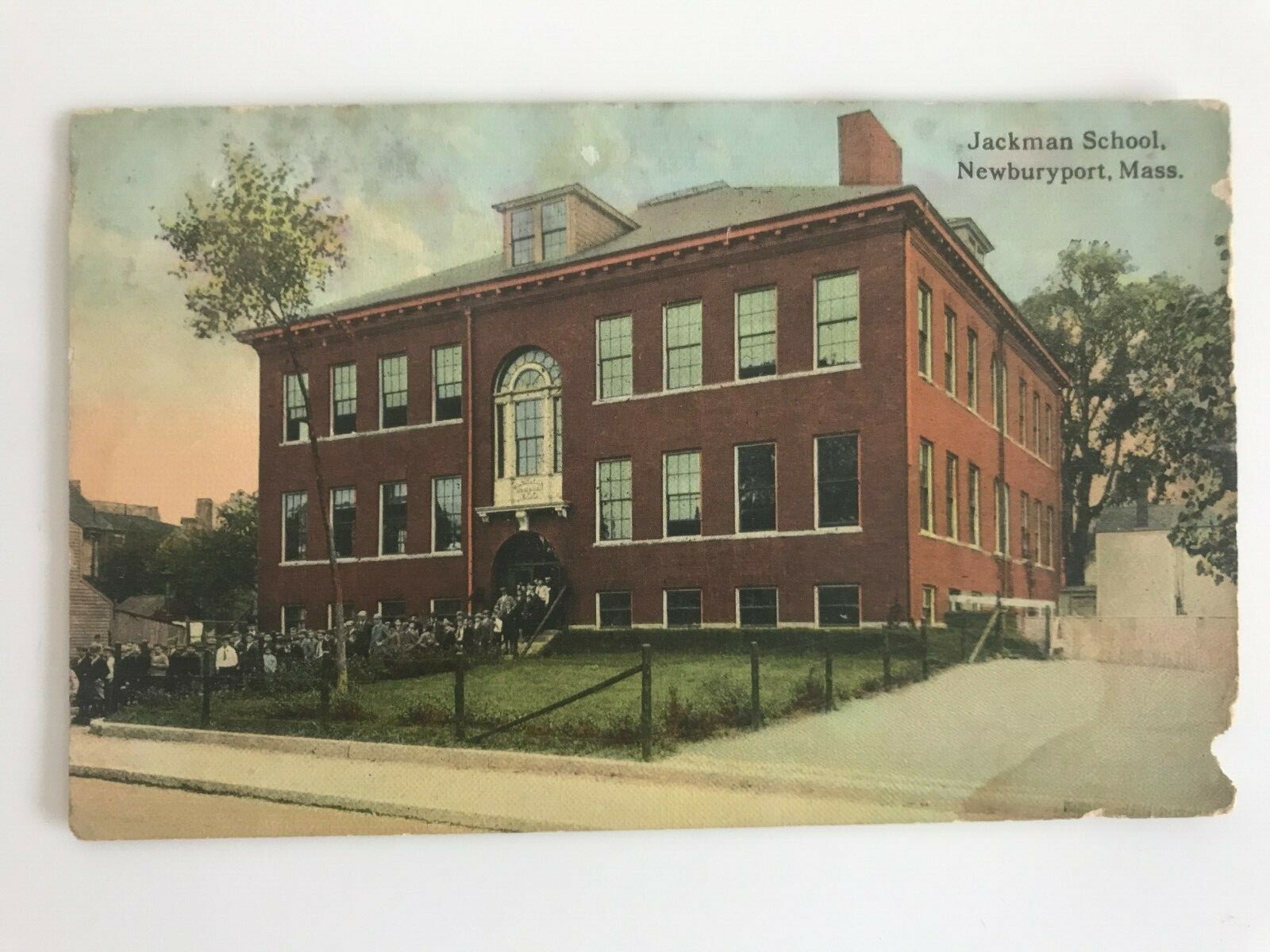 Vintage MA Newburyport Jackman School Student Teacher Portrait c1910\'s