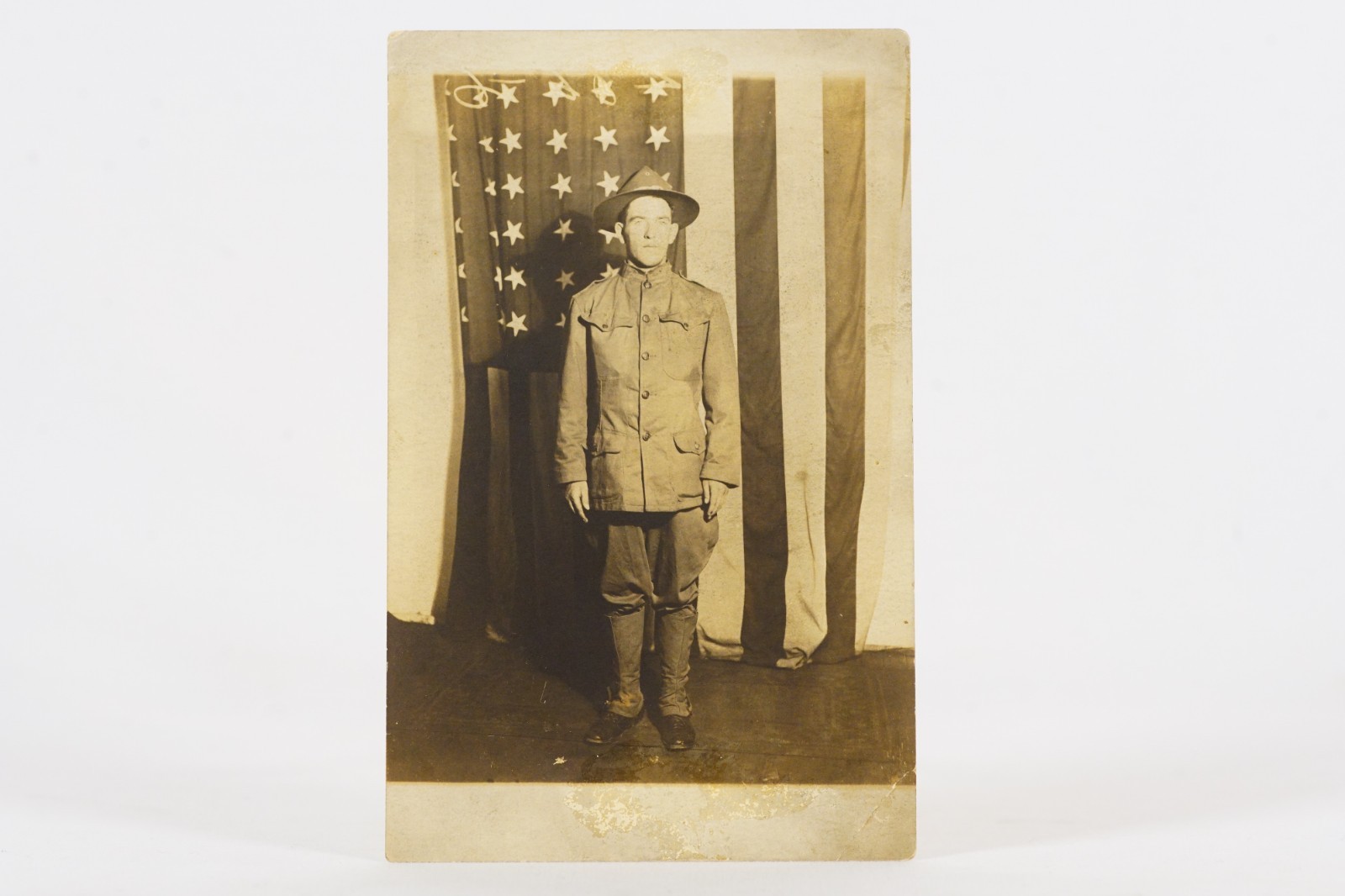 1918 US Army Engineer Patrick Lonergan RPPC WWI Antique Photo Postcard