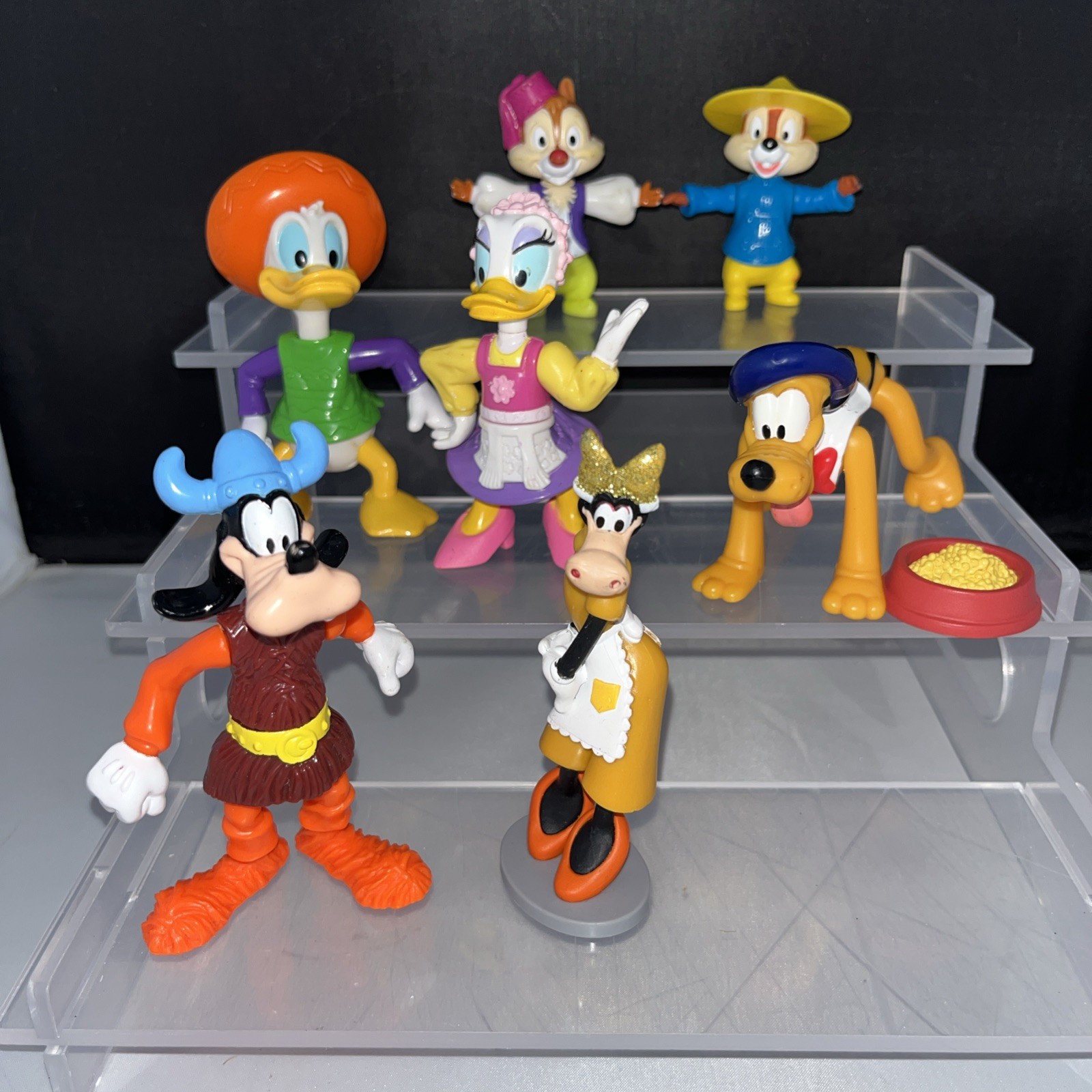 Disney Epcot Center PVC Vtg Figures Lot Chip N Dale Donald Daisy Pluto 8 Pieces