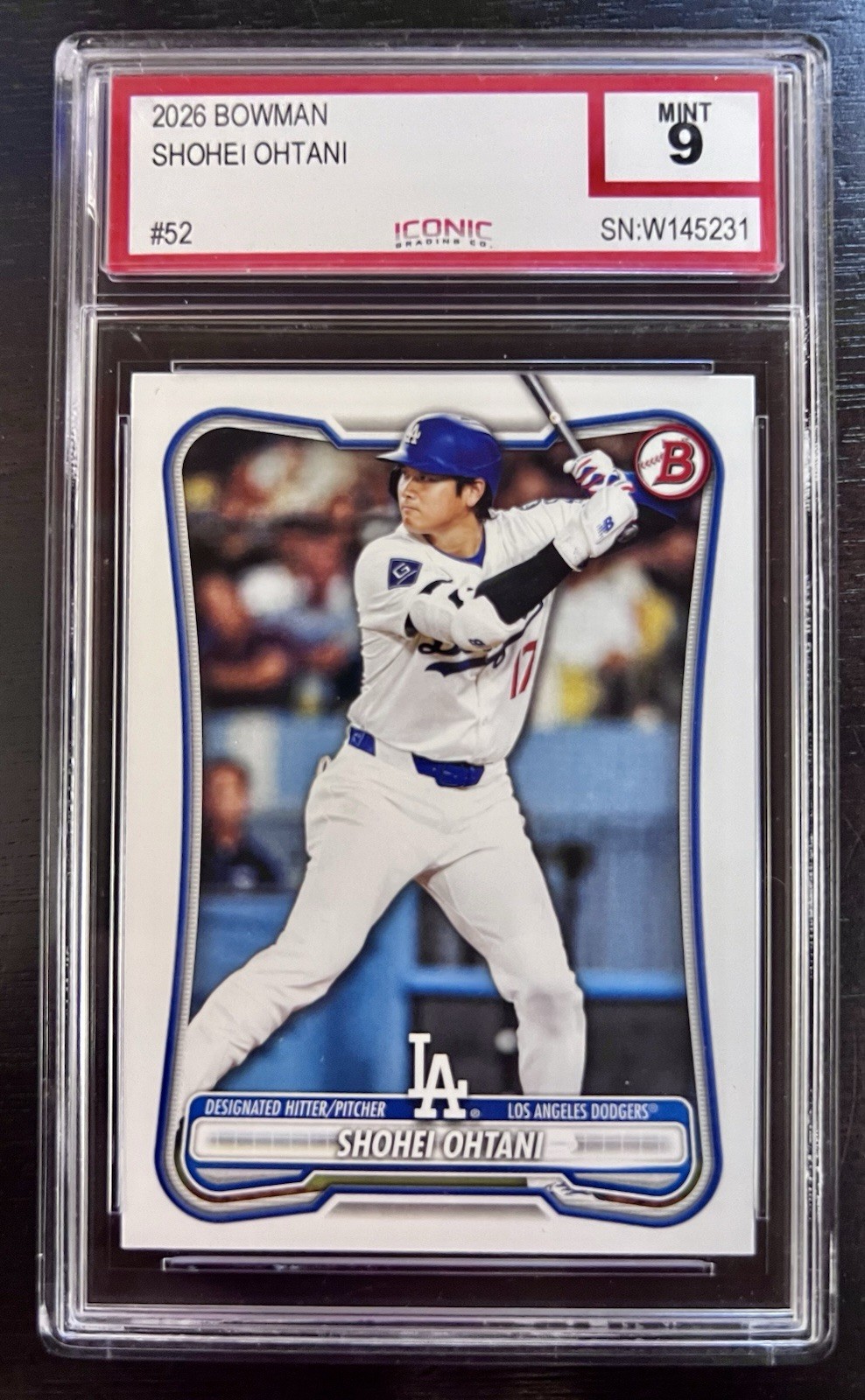 2026 Bowman Shohei Ohtani #52 Iconic Mint 9 Los Angeles Dodgers Baseball