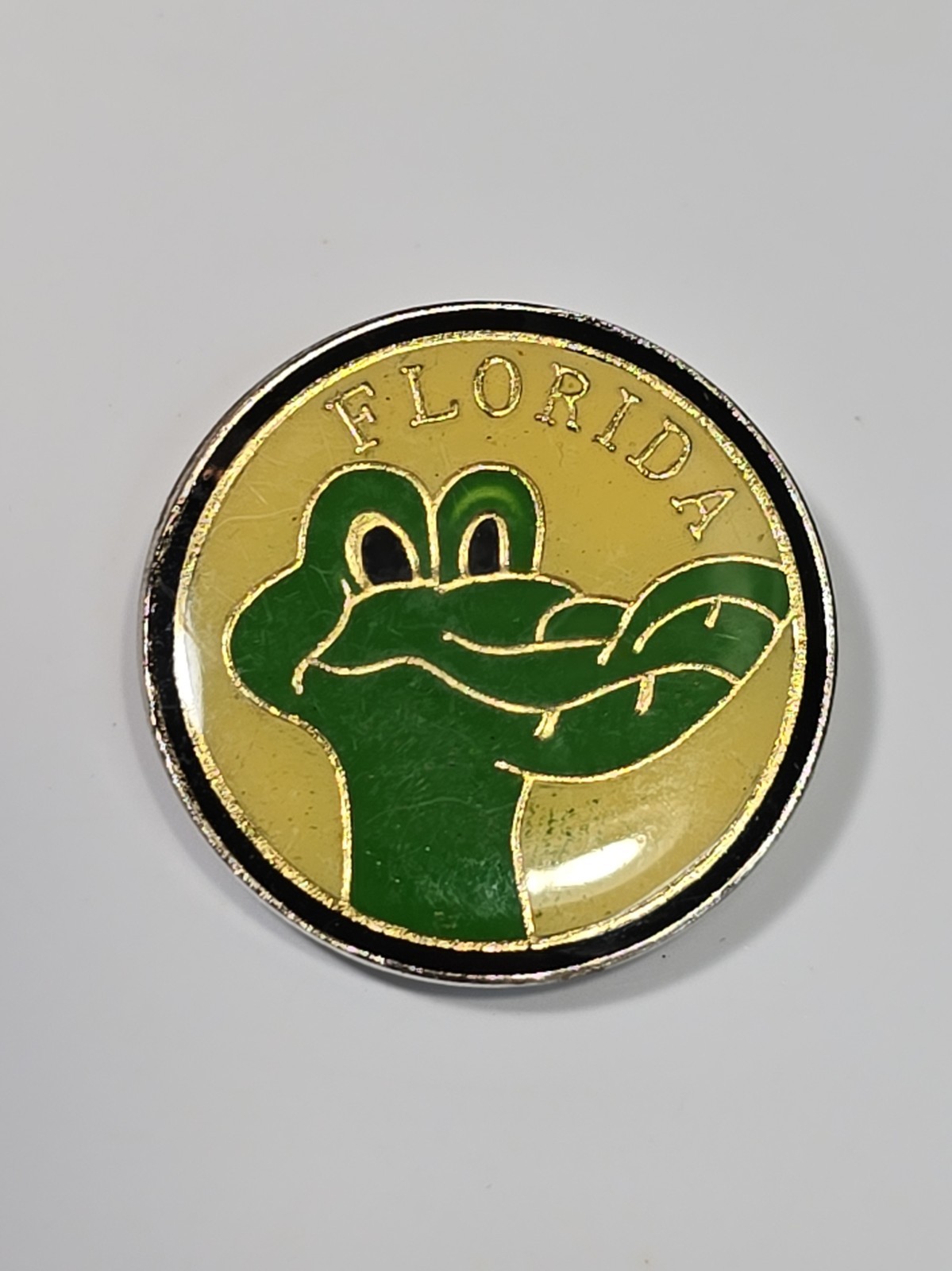 Florida Travel Souvenir Lapel Pin Cartoonish Alligator Gator