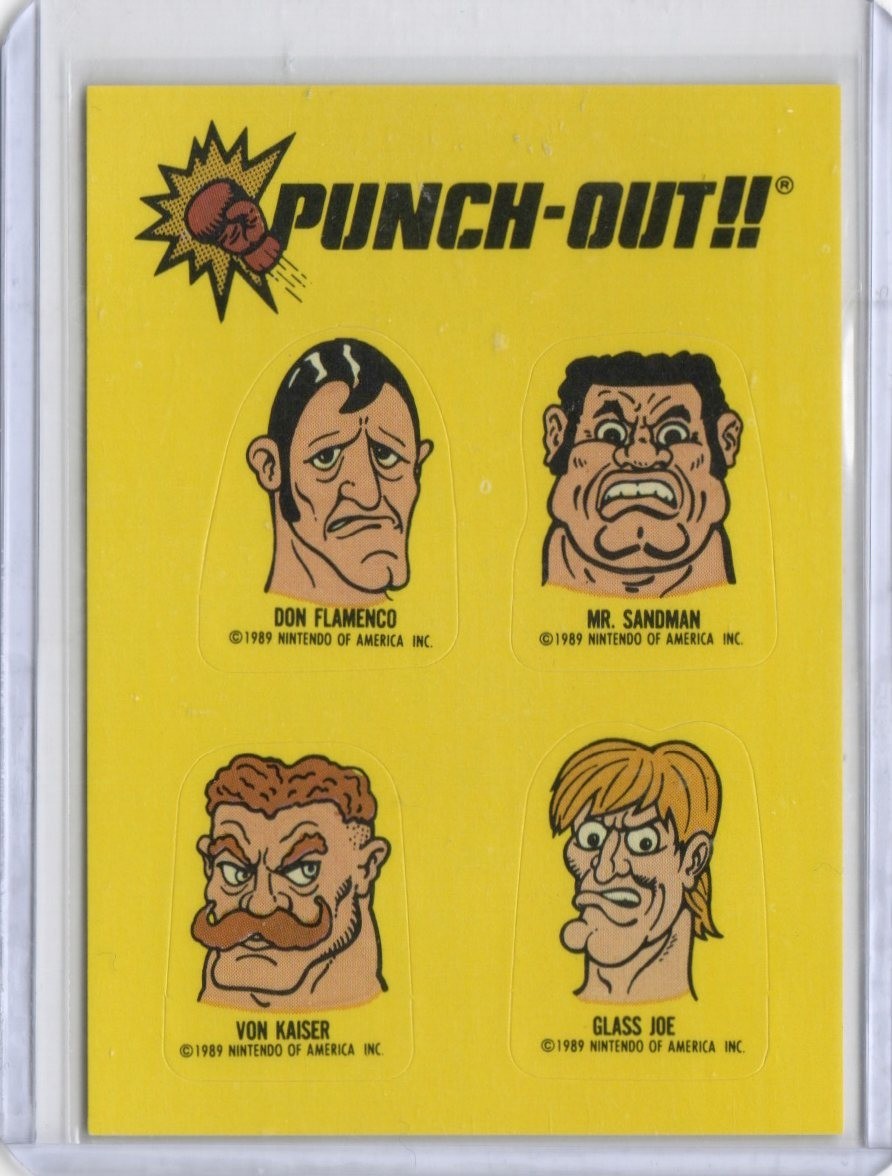 1989 Topps Nintendo #20 Punch Out Sticker Card