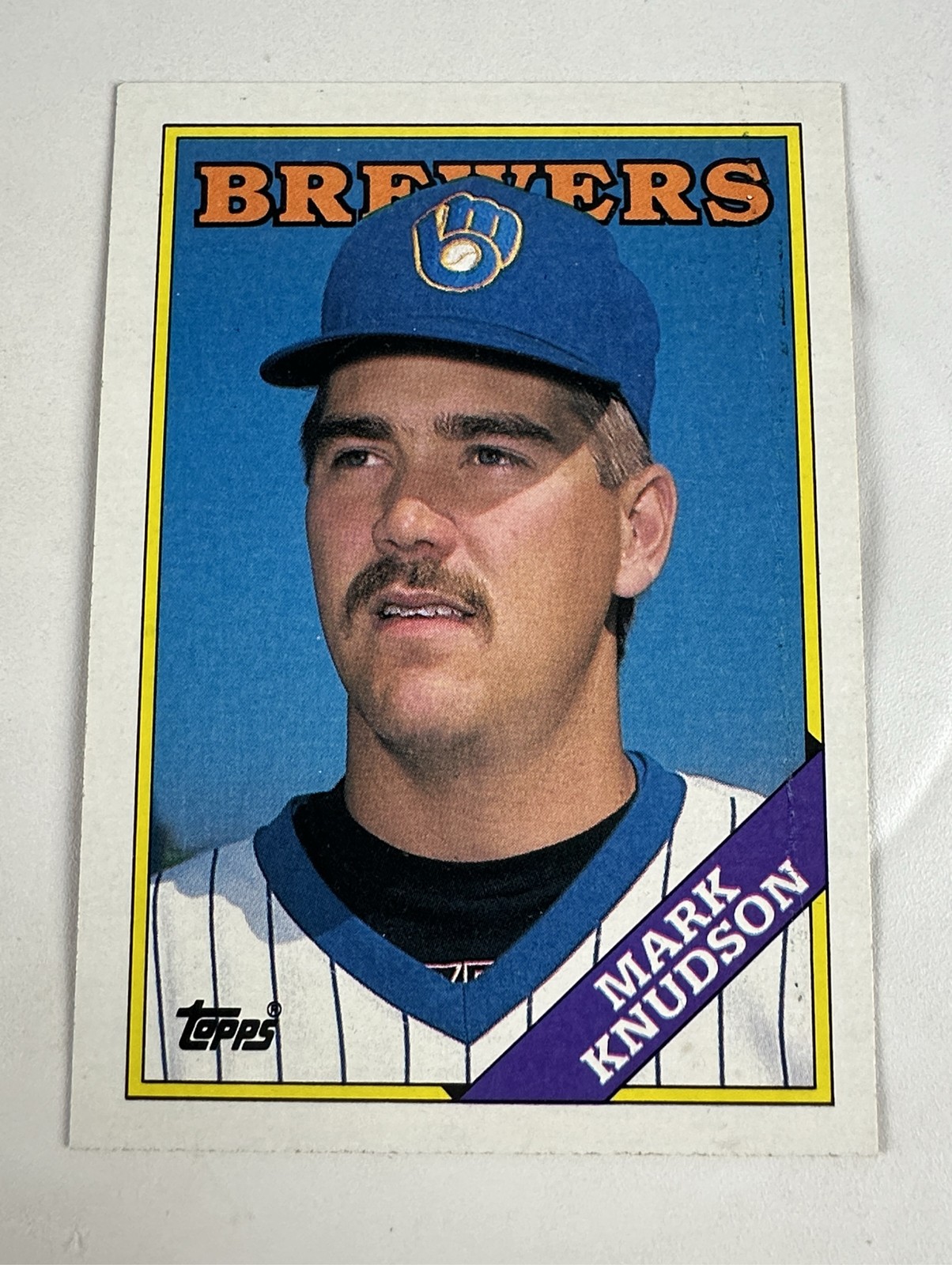 1988 Topps Mark Knudson #61 Milwaukee Brewers Baseball Card